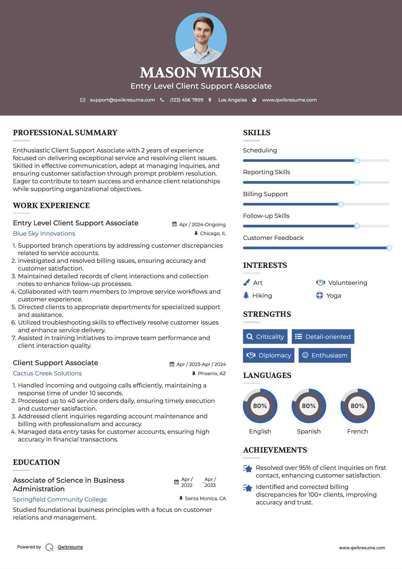 10 Client Support Associate Resume Samples Templates For 2025 10 Client Support Associate Resume Samples Templates For 2025