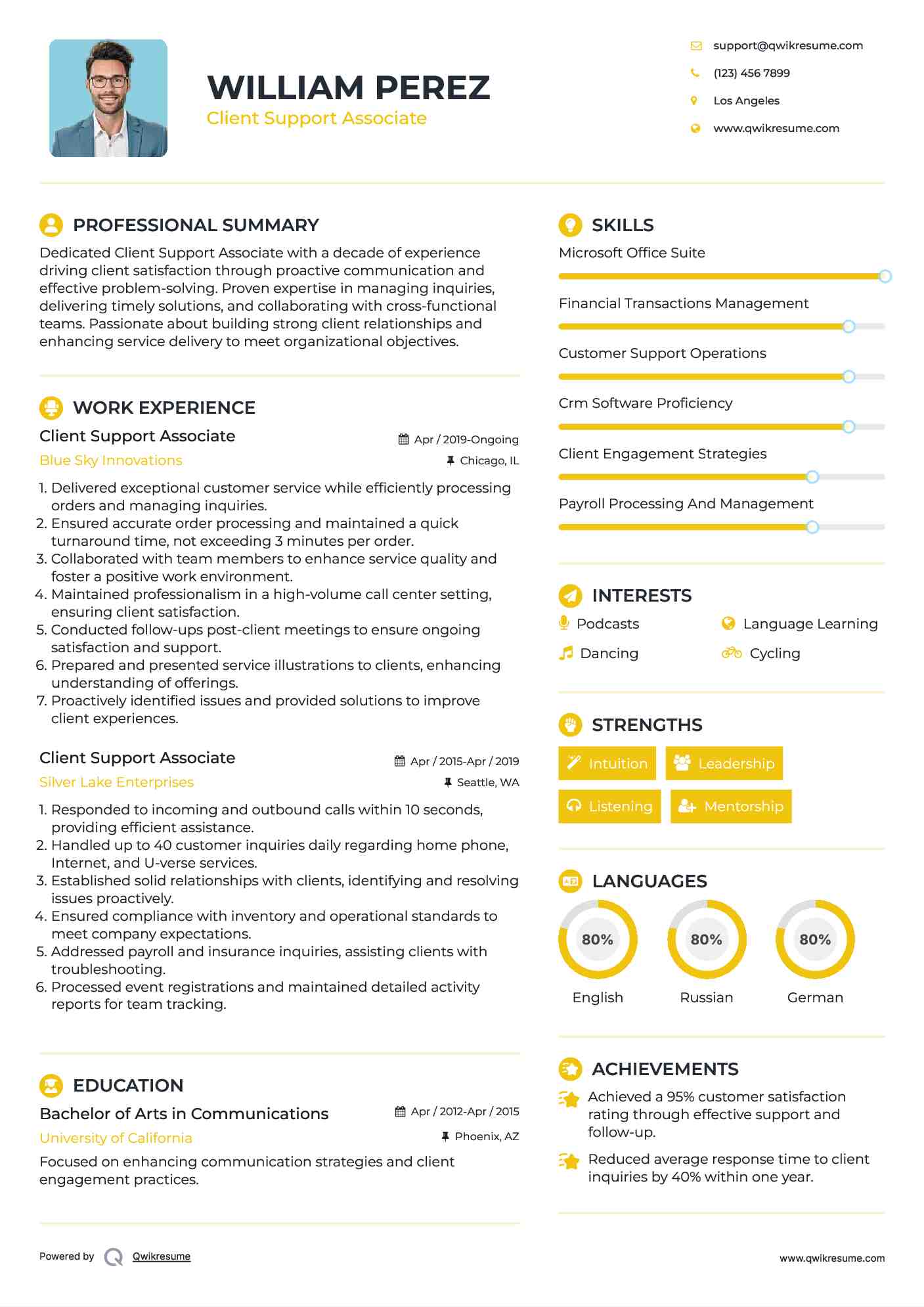 10 Client Support Associate Resume Samples Templates For 2025 10 Client Support Associate Resume Samples Templates For 2025