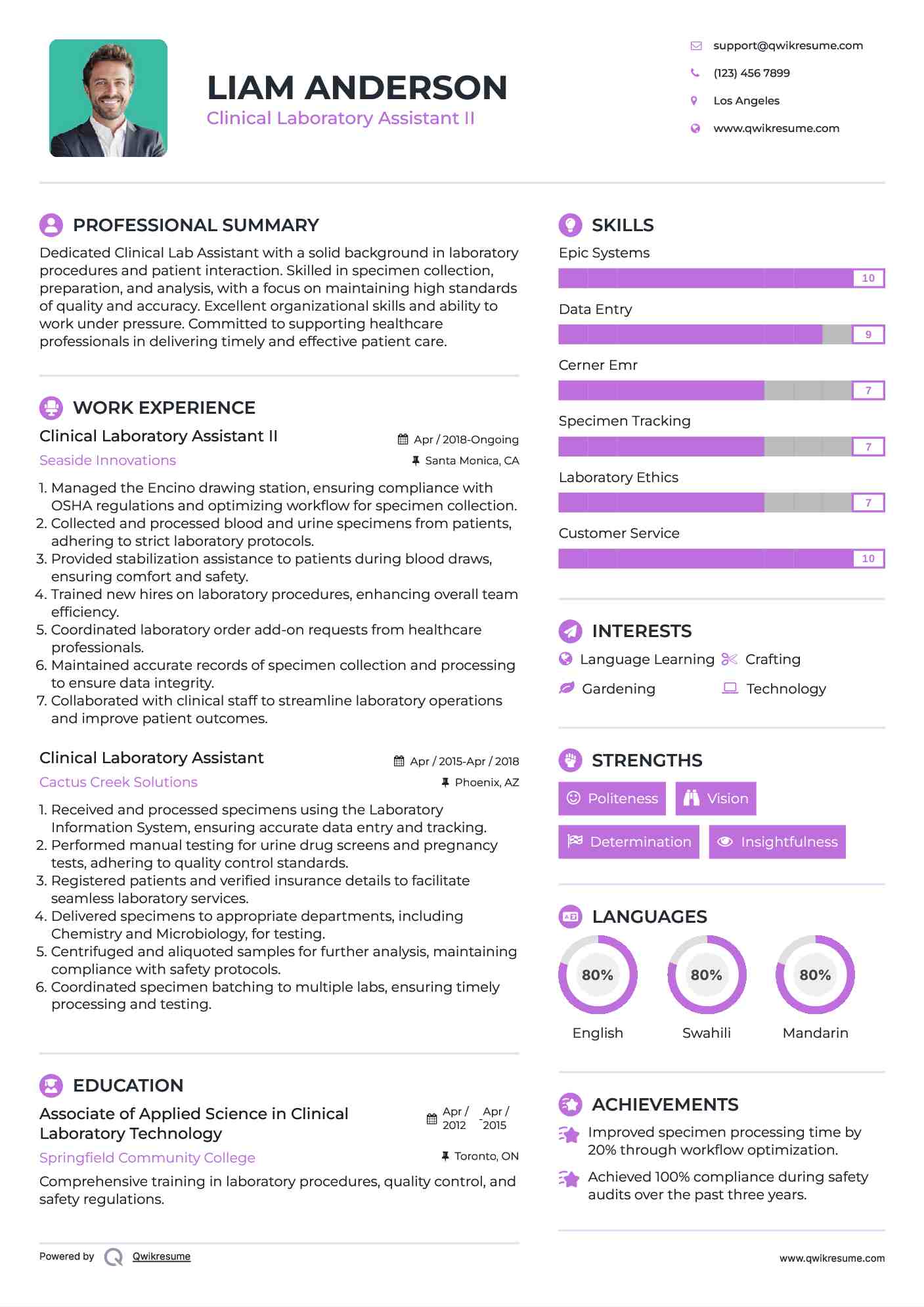Clinical Laboratory Assistant Resume - Clinical Laboratory Assistant 1583727689 Pdf
