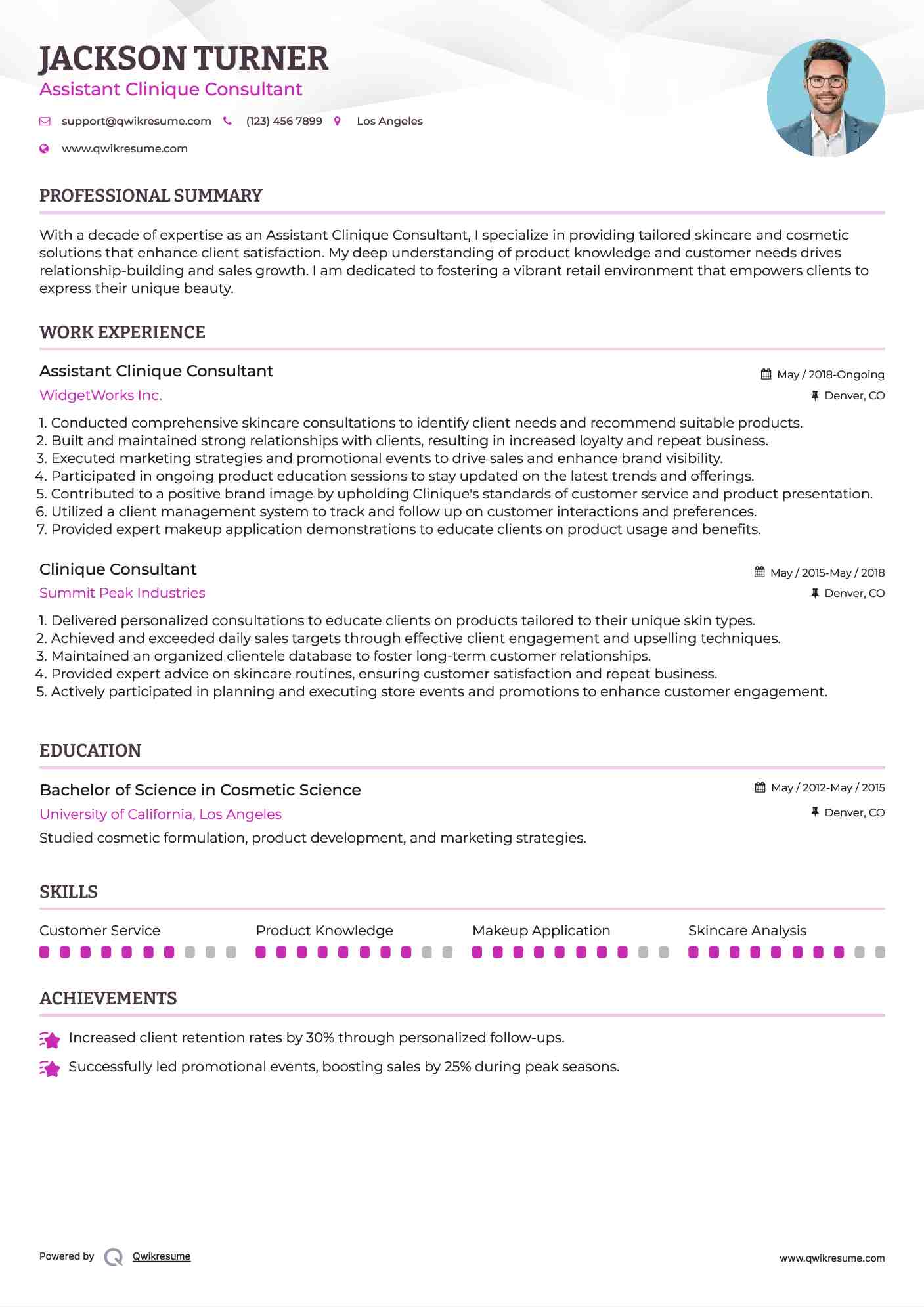 Assistant Clinique Consultant Resume Format