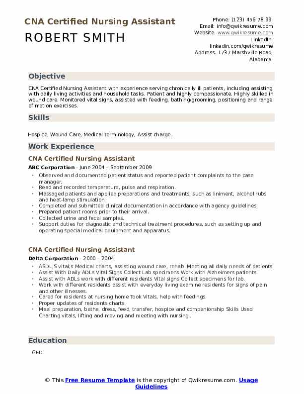 CNA Certified Nursing Assistant - Cna Certified Nursing Assistant 1621306369 Pdf 