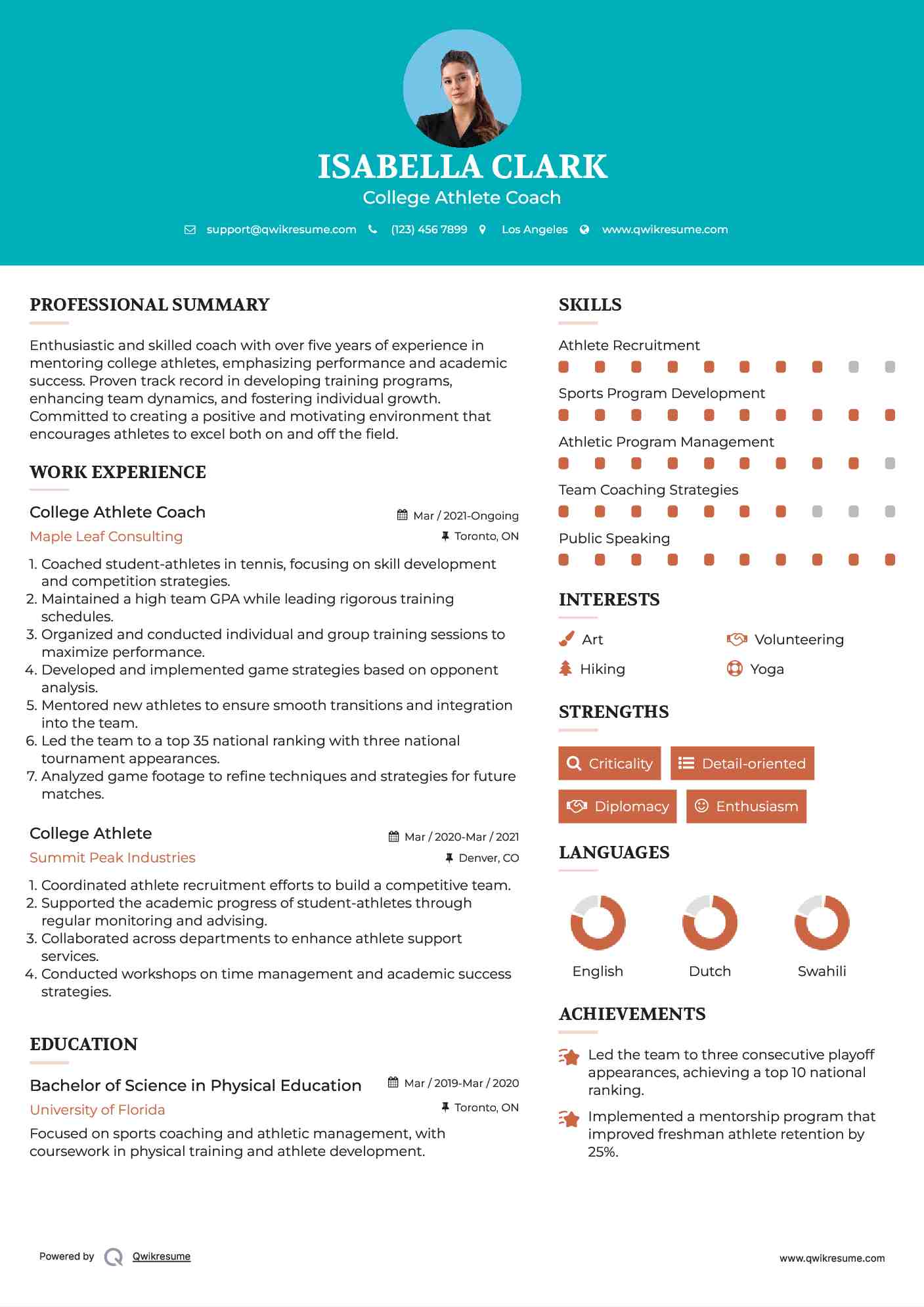 10 College Athlete Resume Samples - College Athlete 1660729746 Pdf 