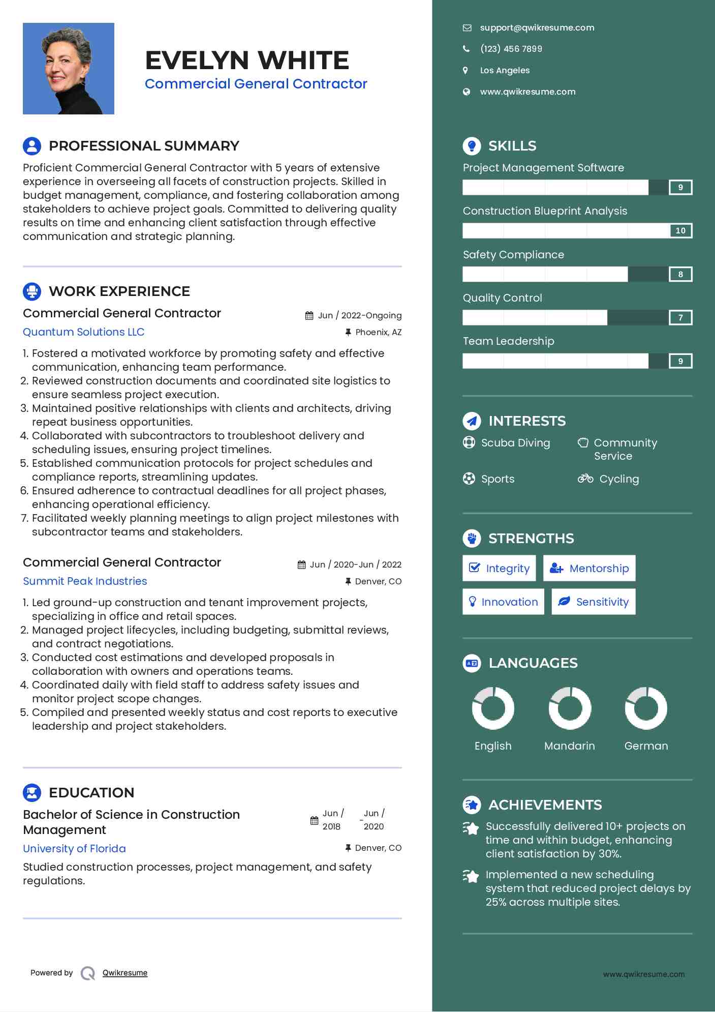 Commercial General Contractor Resume - Commercial General Contractor 1618217859 Pdf 