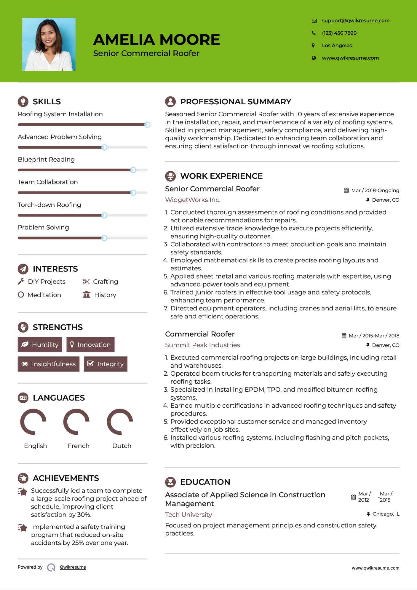 10 Commercial Roofer Resume Samples - Commercial Roofer 1597756955 Pdf