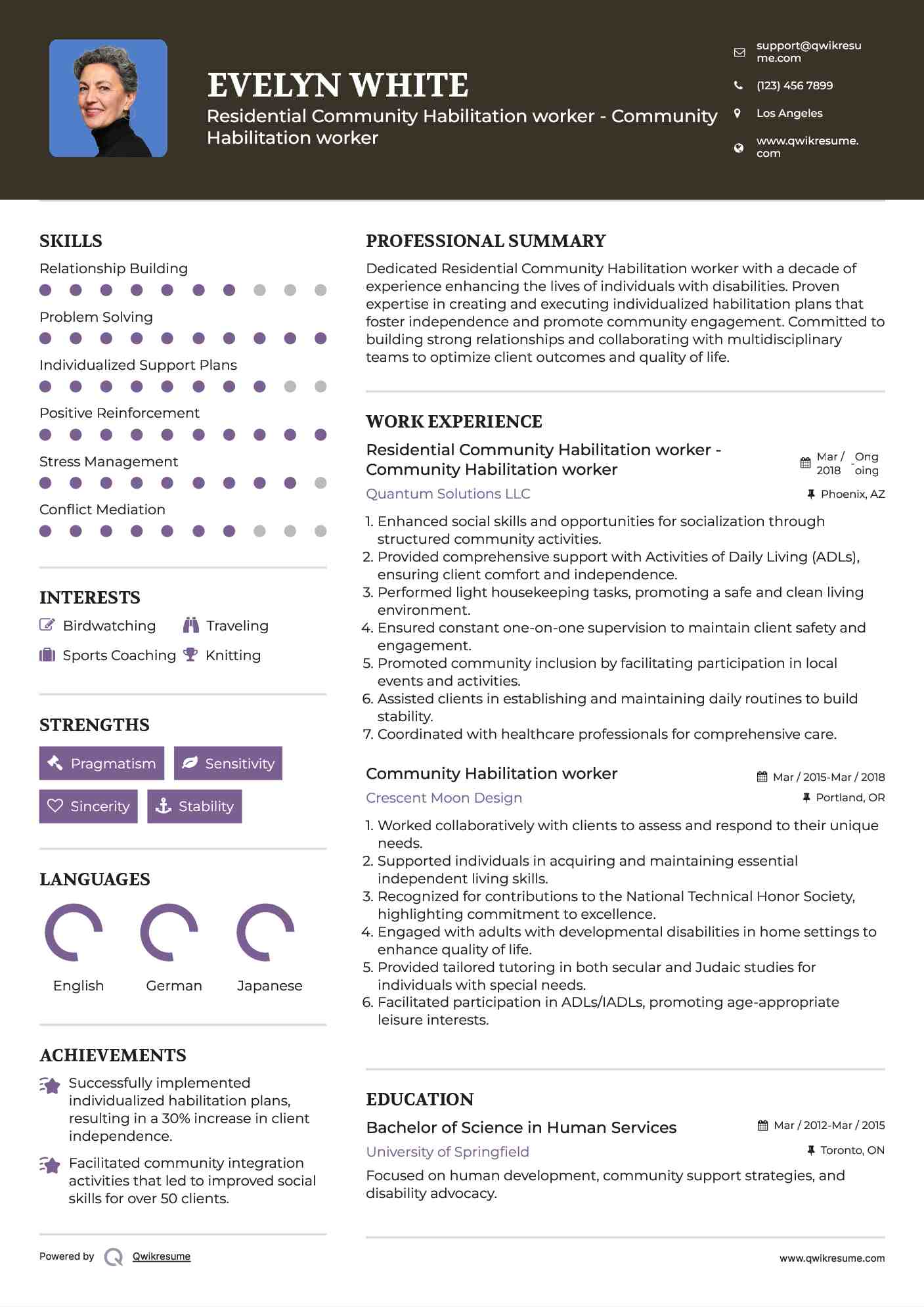 Residential Community Habilitation worker - Community Habilitation worker Resume Format