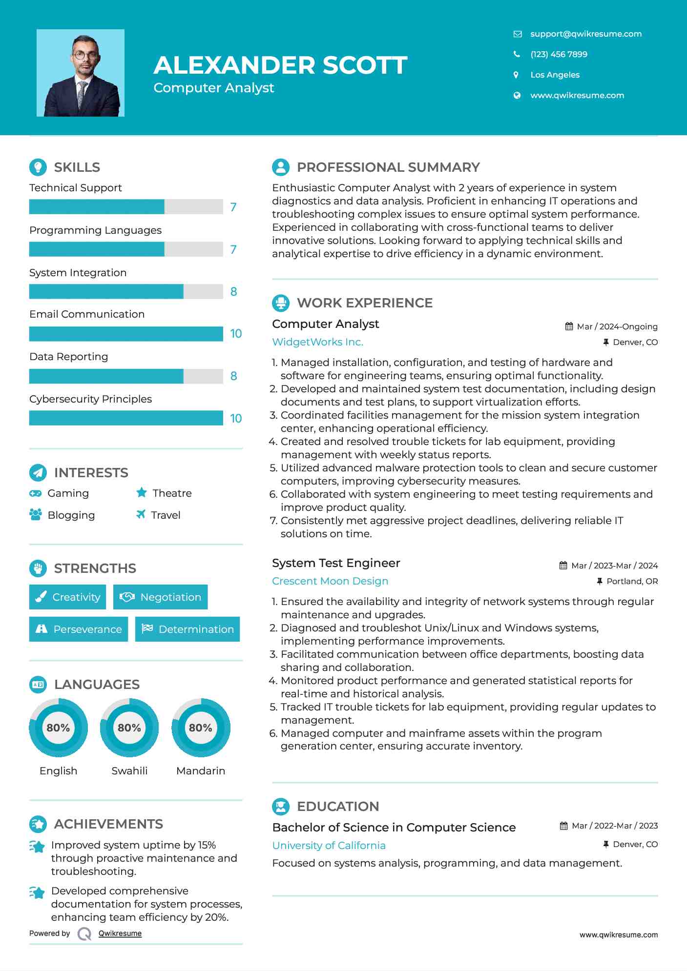 Computer Systems Engineering Resume Computer Systems Engineering Resume
