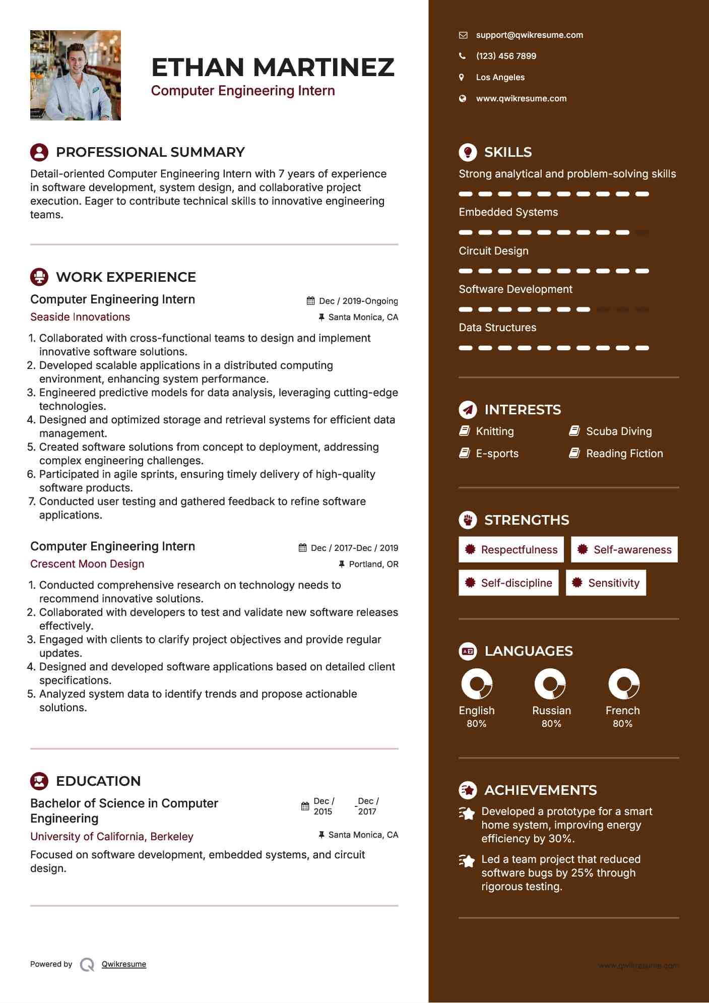 10+ Computer Engineering Intern Resume Samples & Templates for 2025