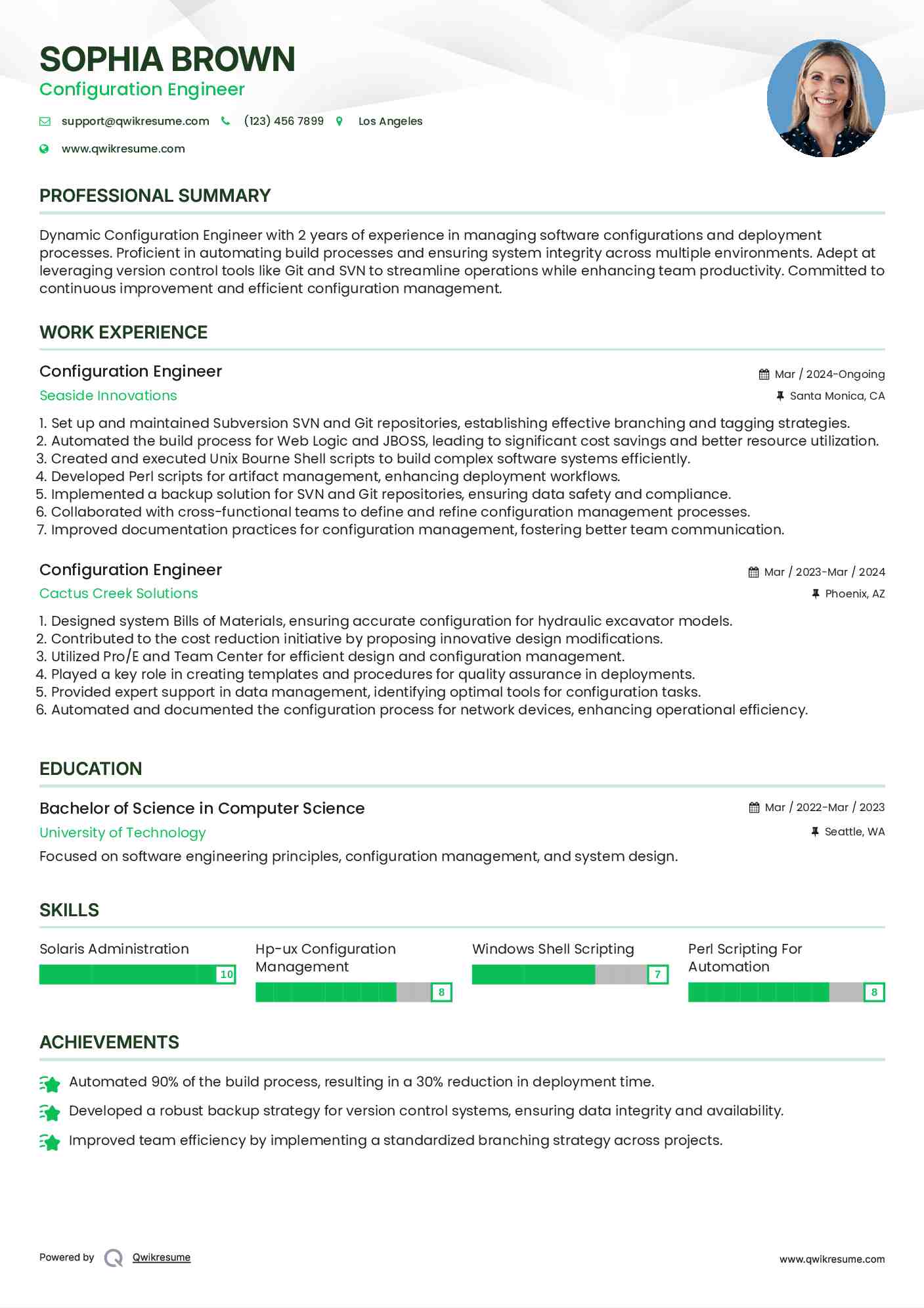 Configuration Engineer Resume Format