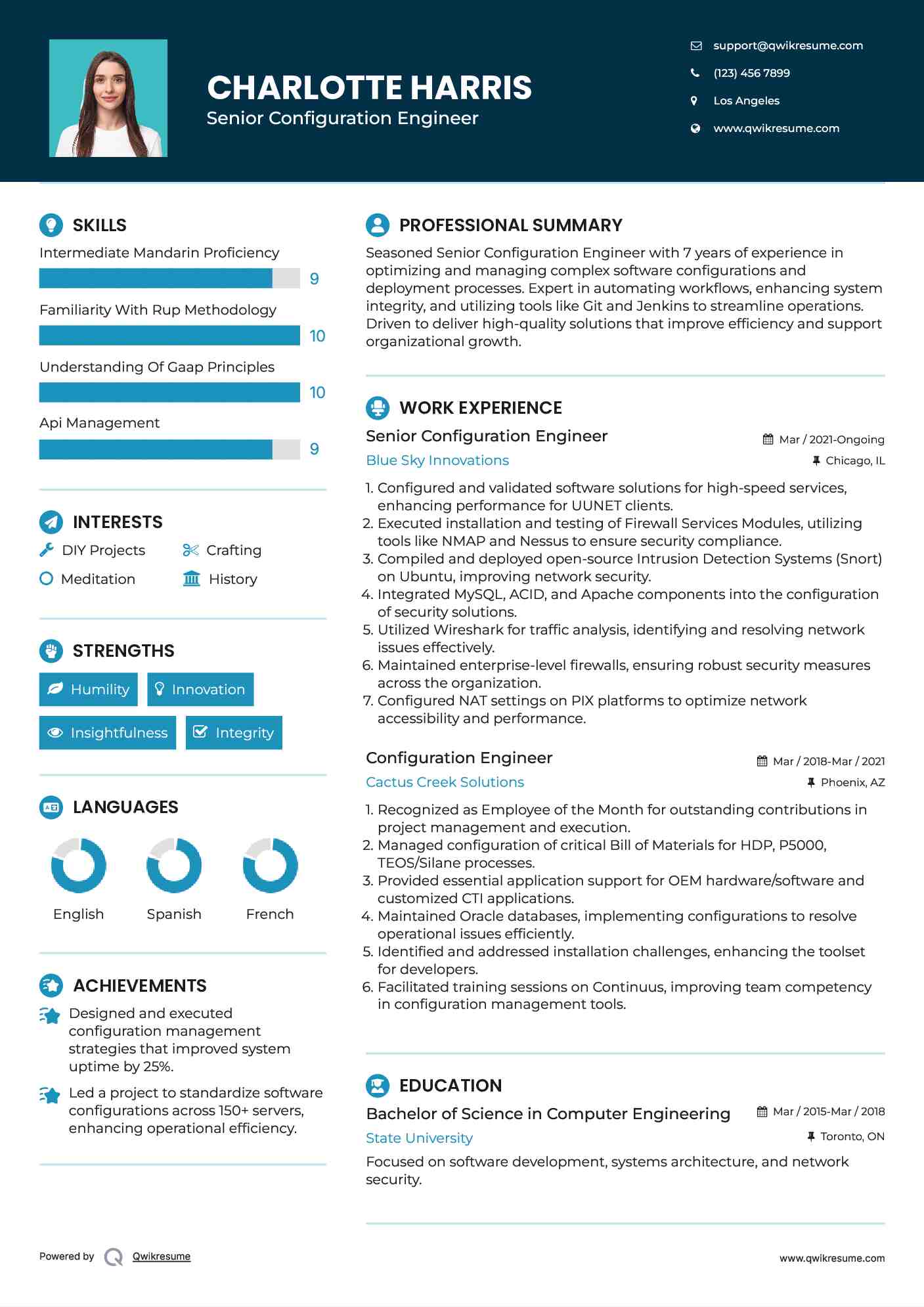 Senior Configuration Engineer Resume Model