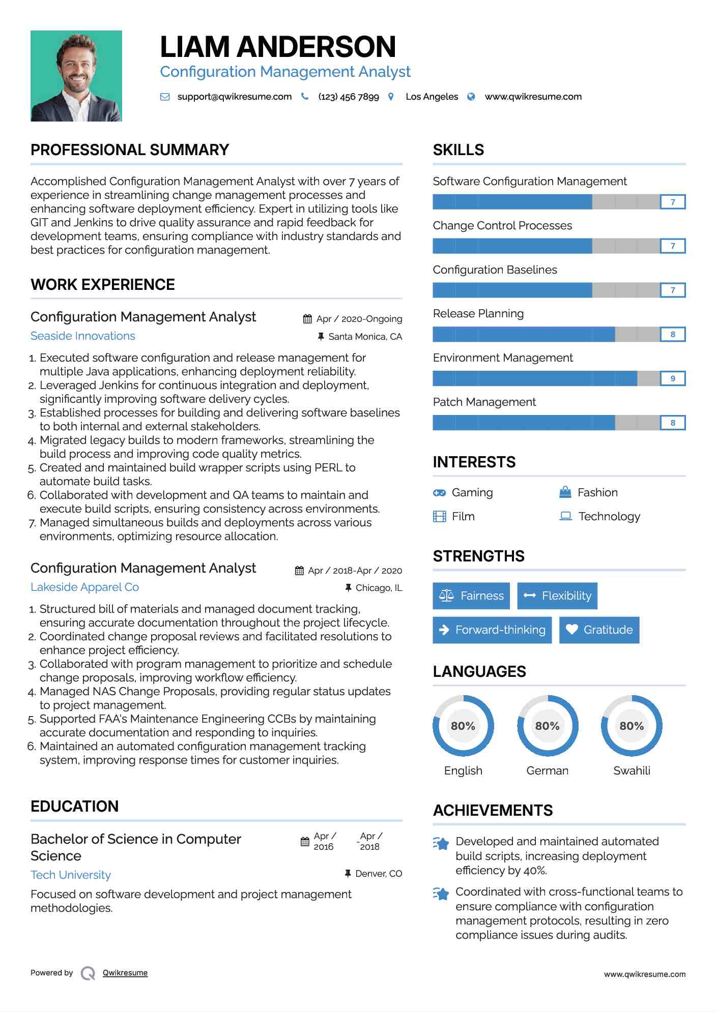 Configuration Management Analyst Resume Format