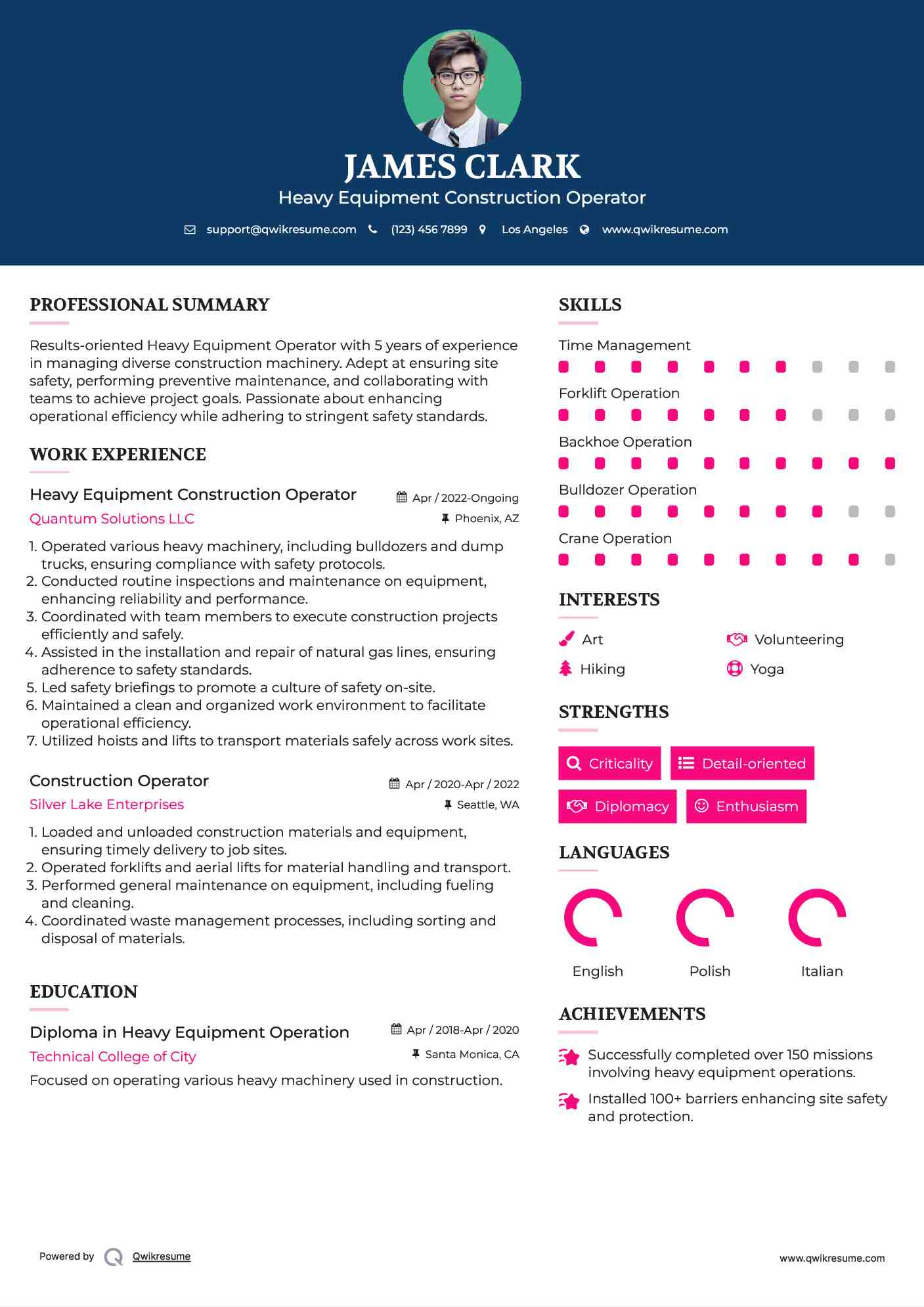 10 Construction Operator Resume - Construction Operator 1663318195 Pdf 