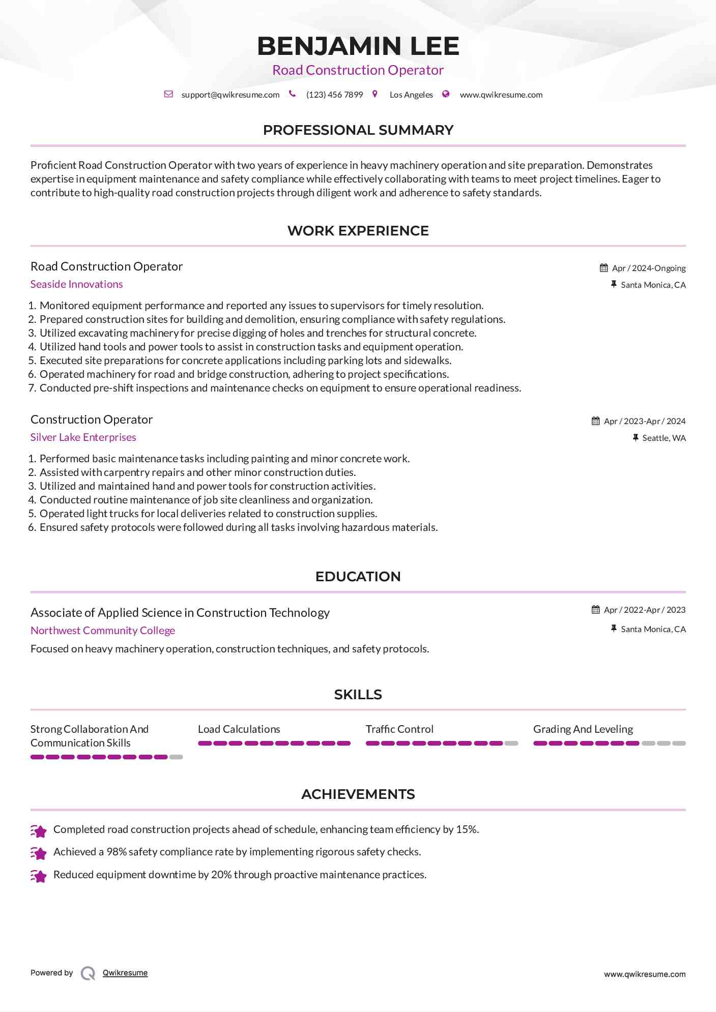 10 Construction Operator Resume - Construction Operator 1663318291 Pdf 