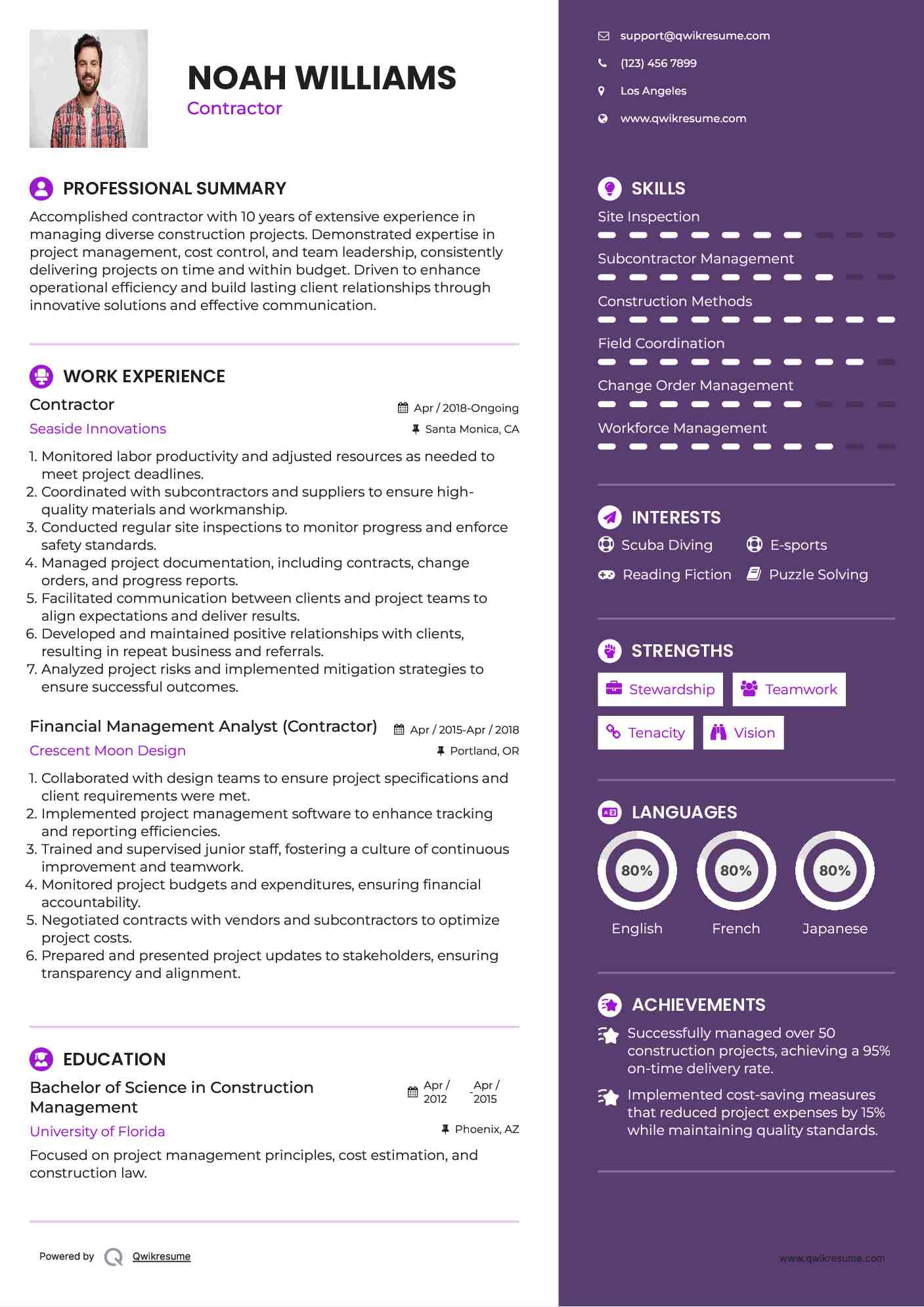 10 Contractor Resume Samples amp - Contractor 1558941255 Pdf 