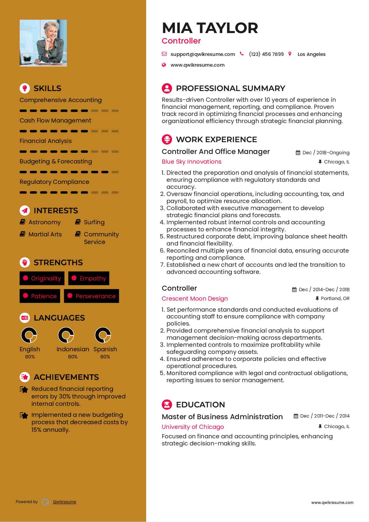 10 Controller Resume Samples amp - Controller 1556532130 Pdf