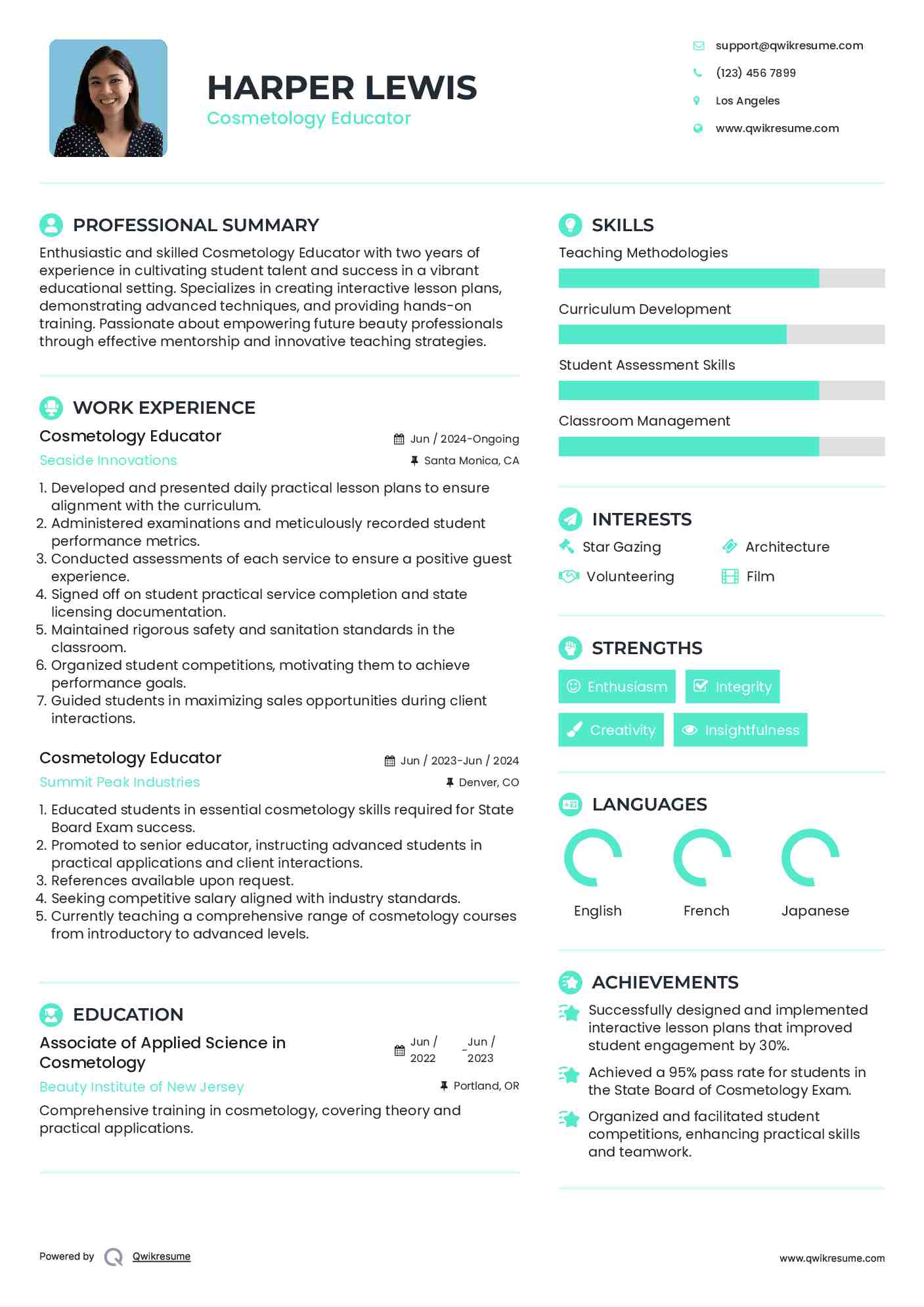 10 Cosmetology Instructor Resume - Cosmetology Educator 1594224100 Pdf 