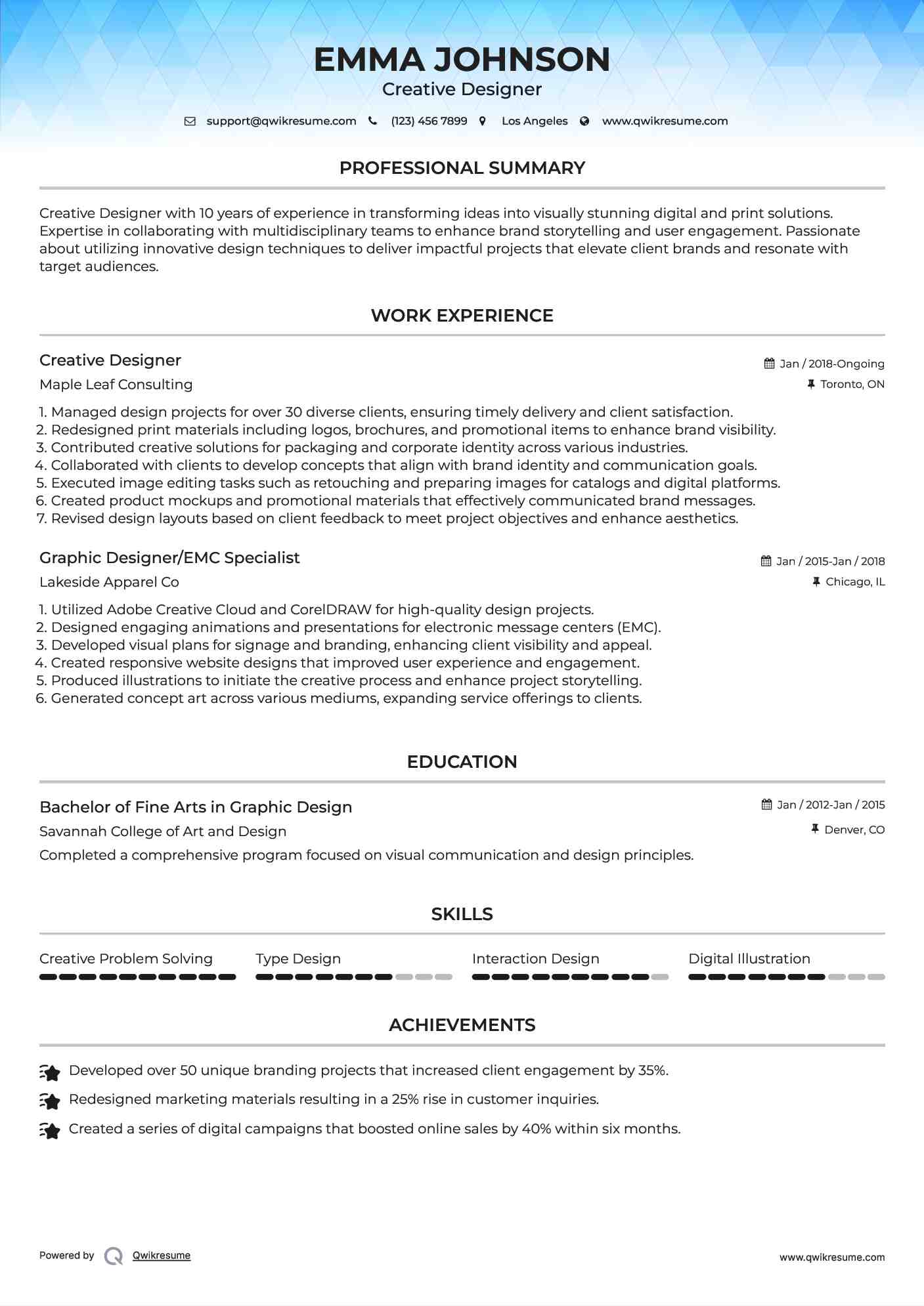 Creative Designer Resume Template