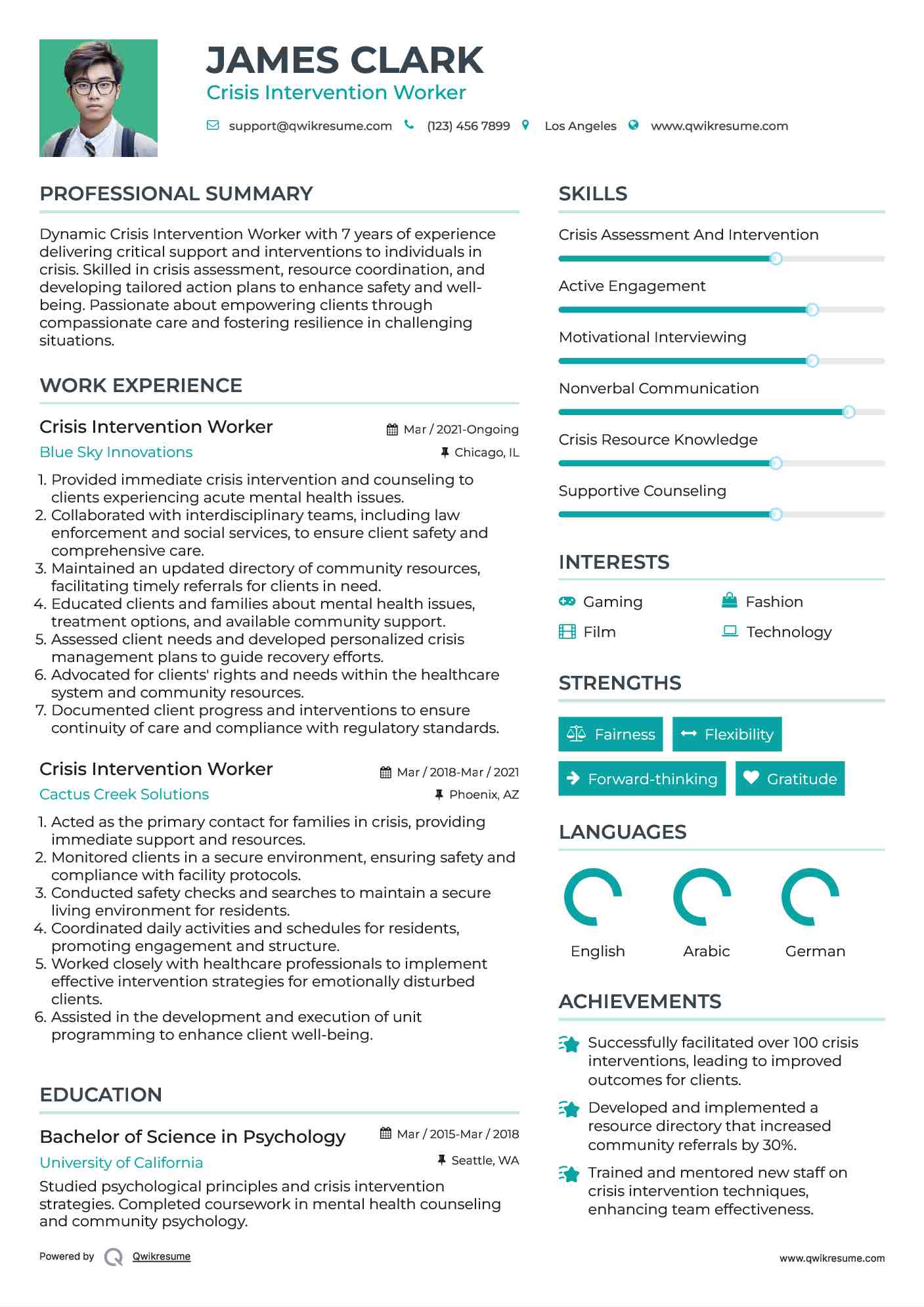 Crisis Intervention Worker Resume Format