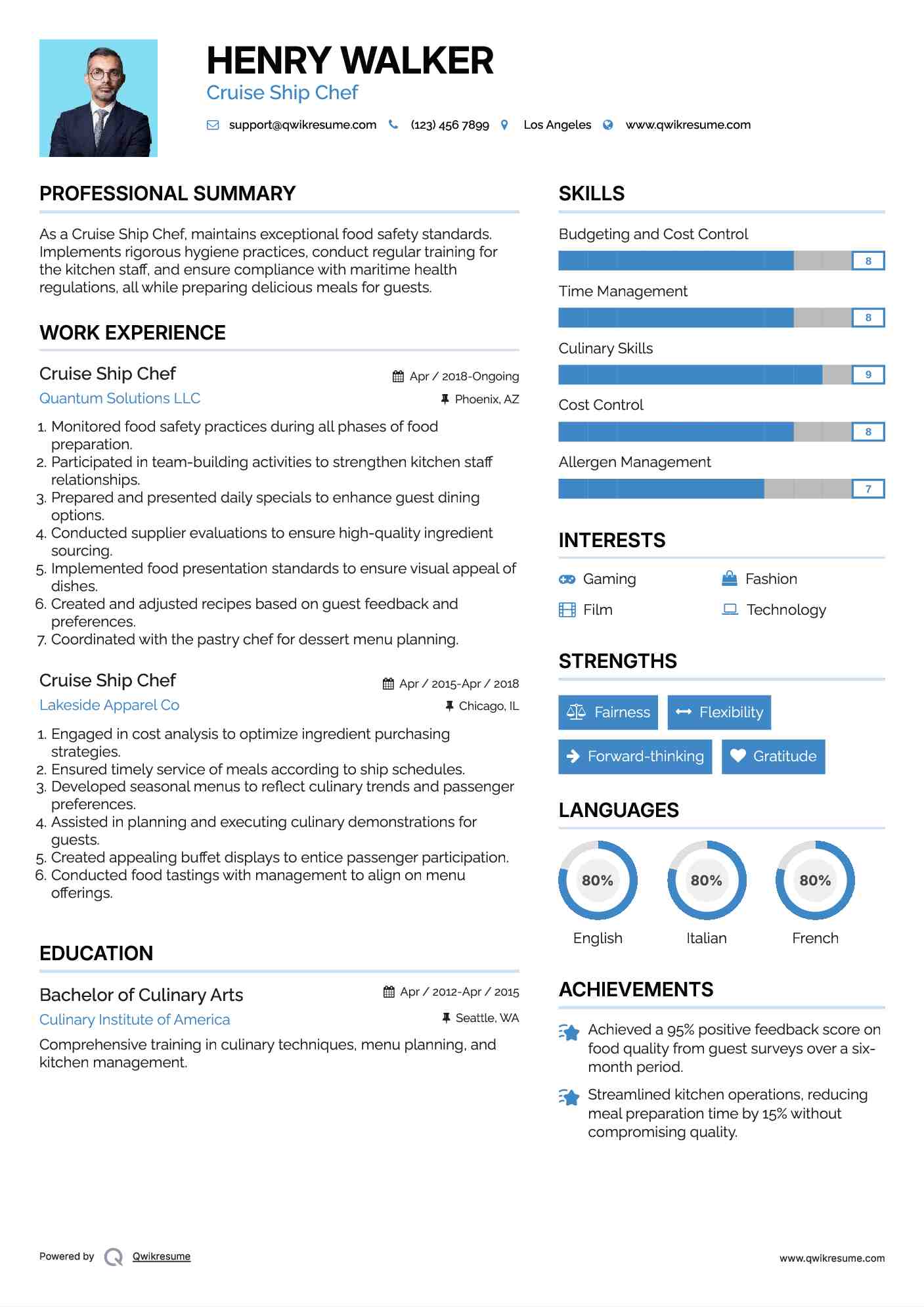 10 Cruise Ship Chef Resume Samples - Cruise Ship Chef 1729847778 Pdf 