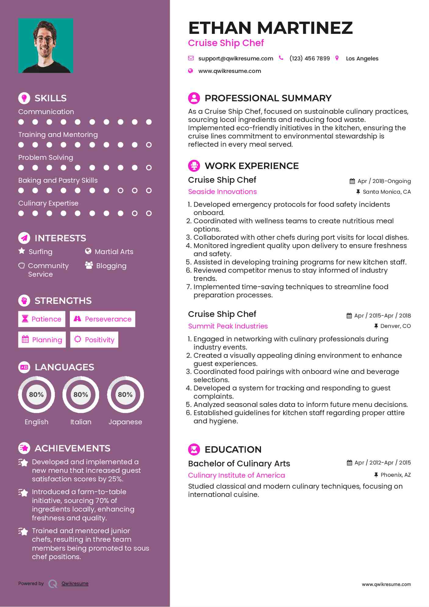 10 Cruise Ship Chef Resume Samples - Cruise Ship Chef 1729849979 Pdf 