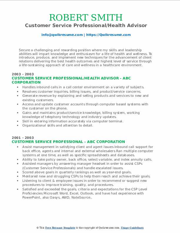 Customer Service Professional Resume - Customer Service Professional 1560248004 Pdf 