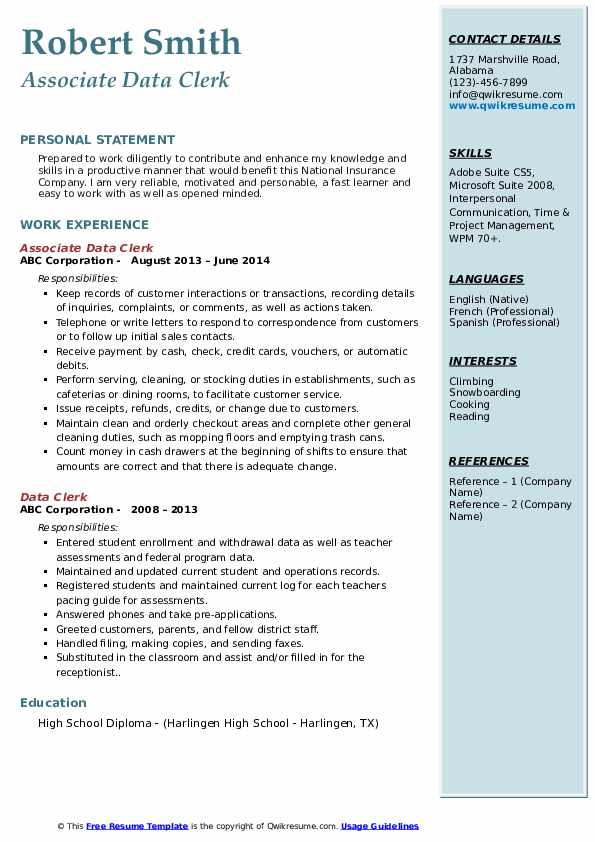 Data Clerk Resume Samples QwikResume - Data Clerk 1568973950 Pdf 