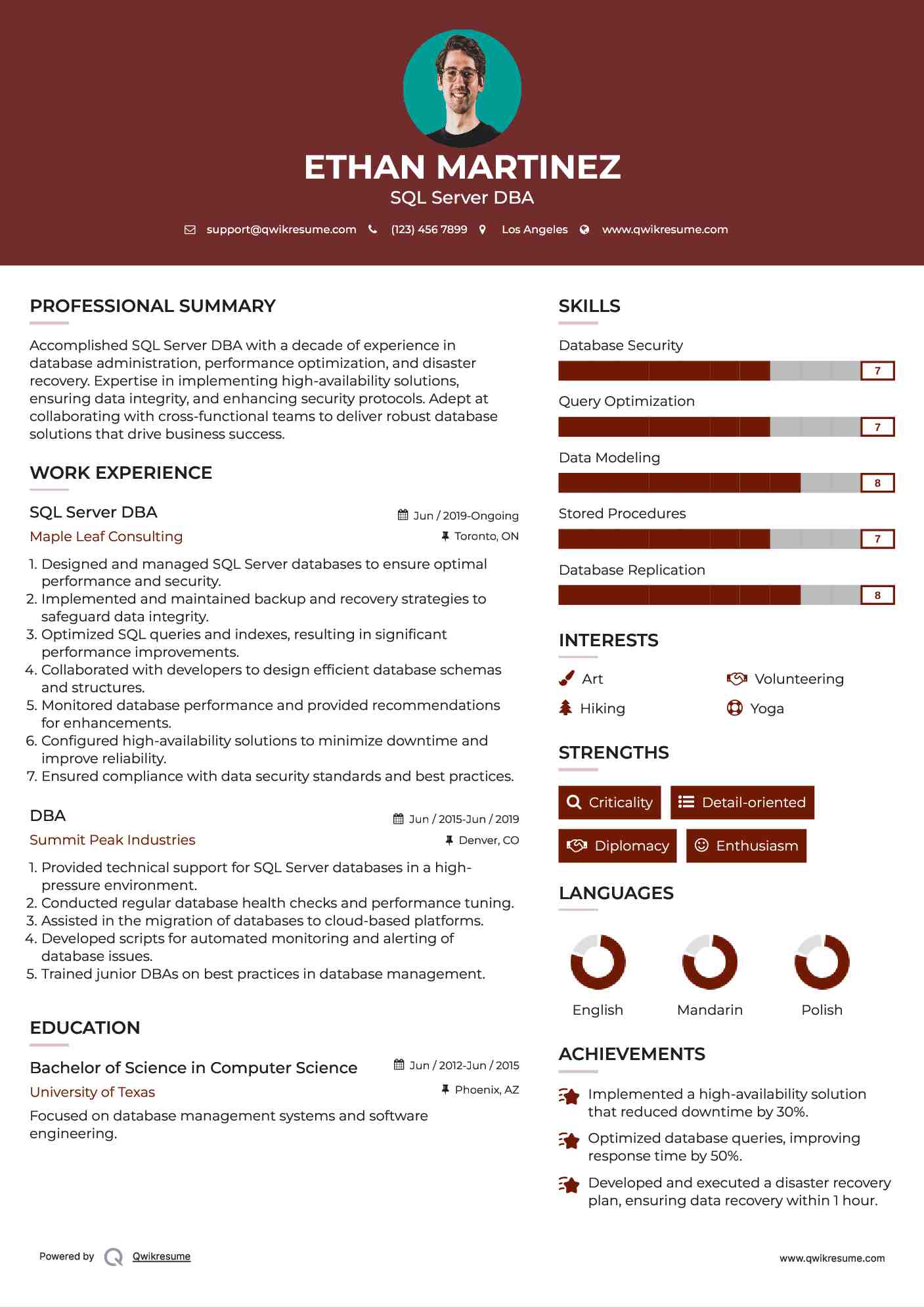 10+ Database Administrator Resume Samples & Templates for 2025