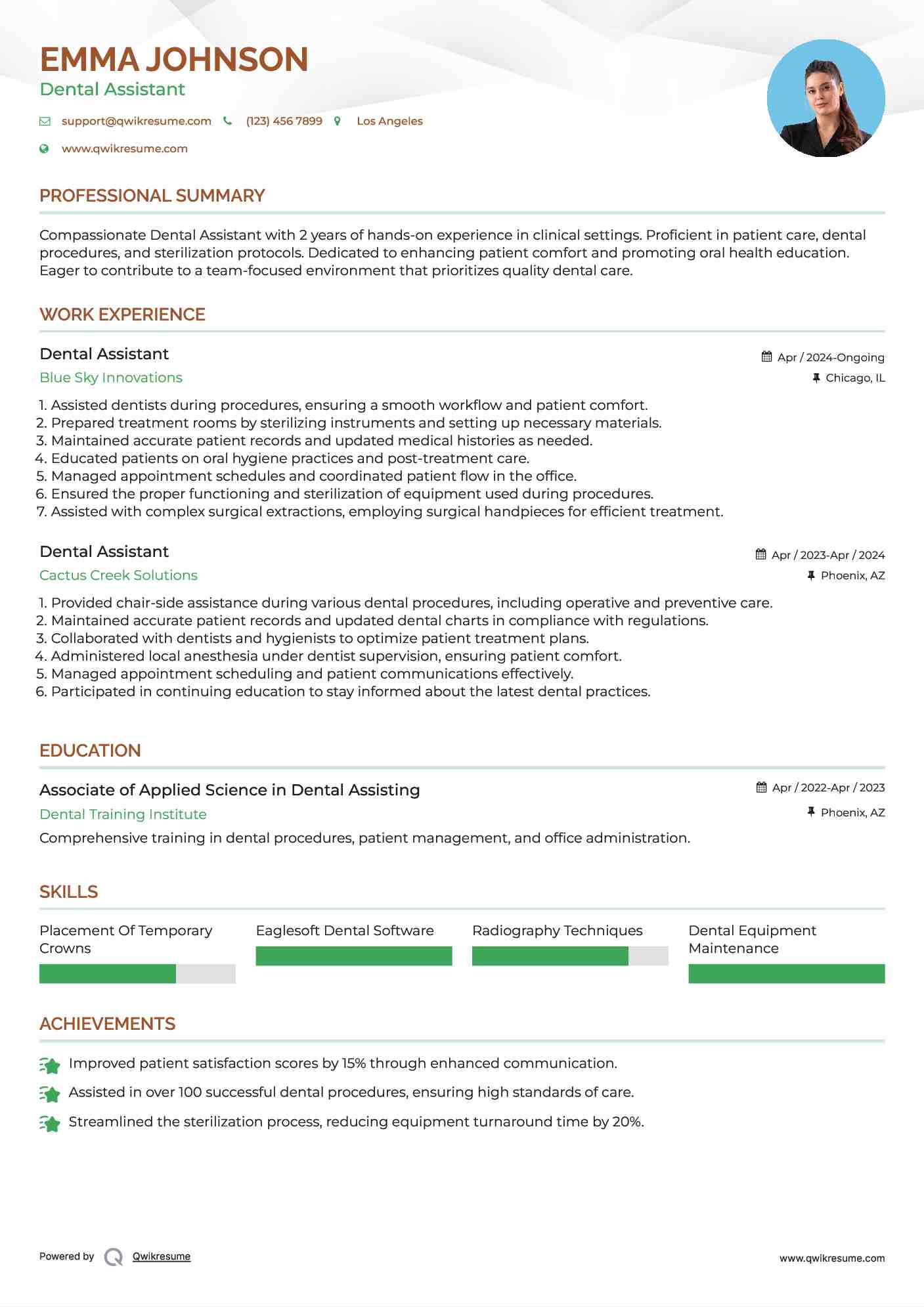 10 Dental Assistant Resume Samples - Dental Assistant 1554967383 Pdf 
