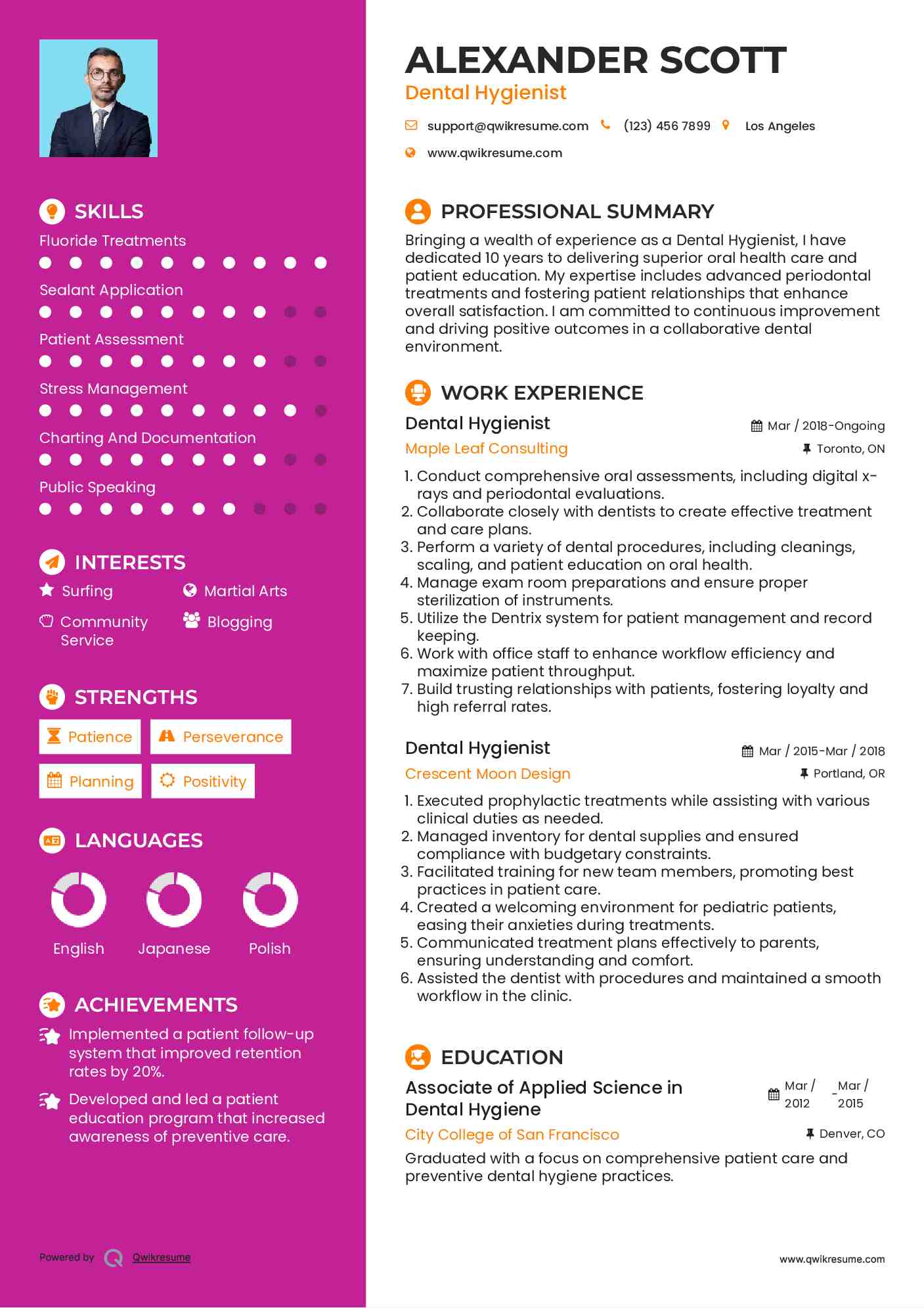 10 Dental Hygienist Resume Samples - Dental Hygienist 1560329148 Pdf 