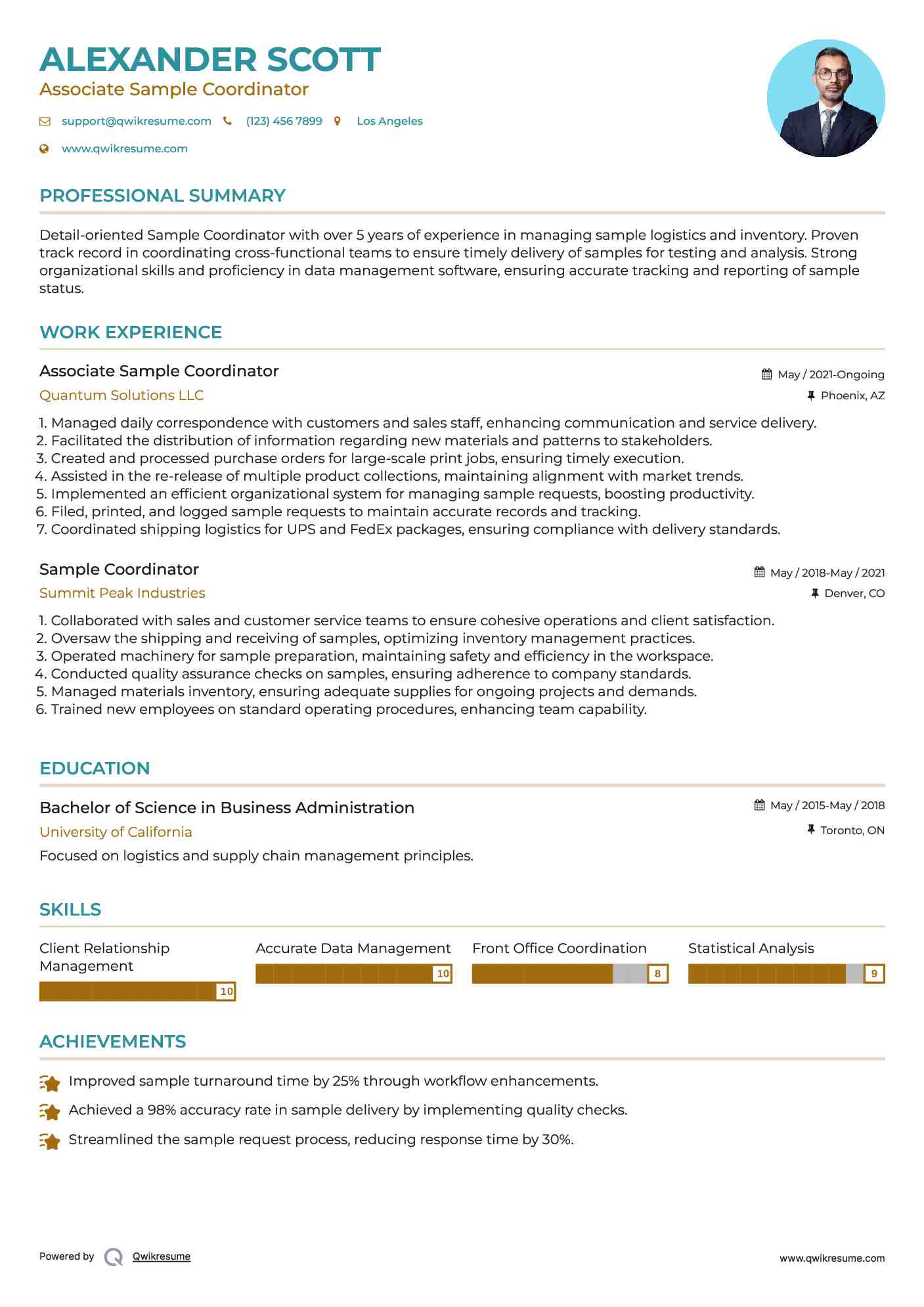 10 Sample Coordinator Resume Samples - Design Assistant 1576058307 Pdf 