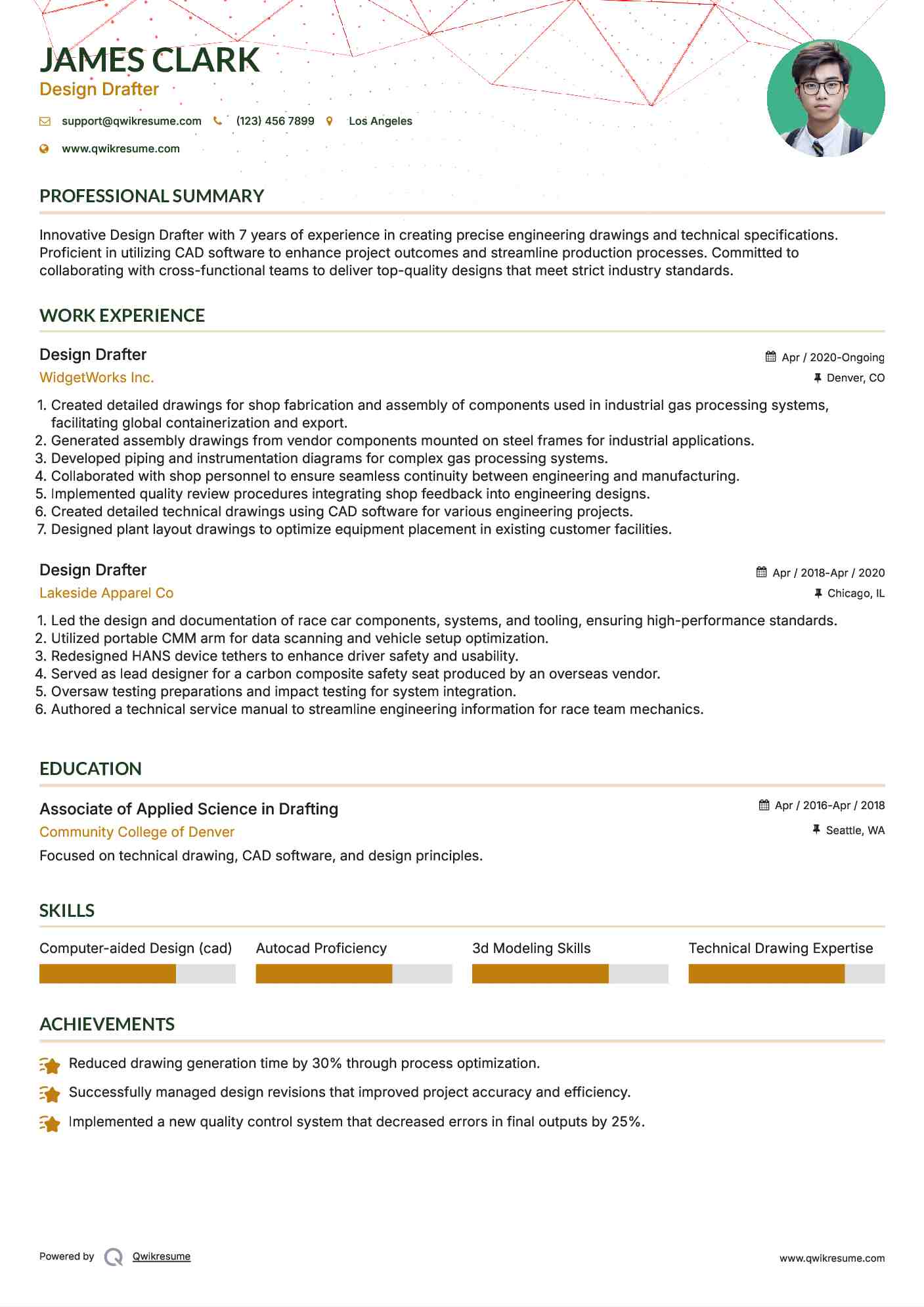 Design Drafter Resume Format