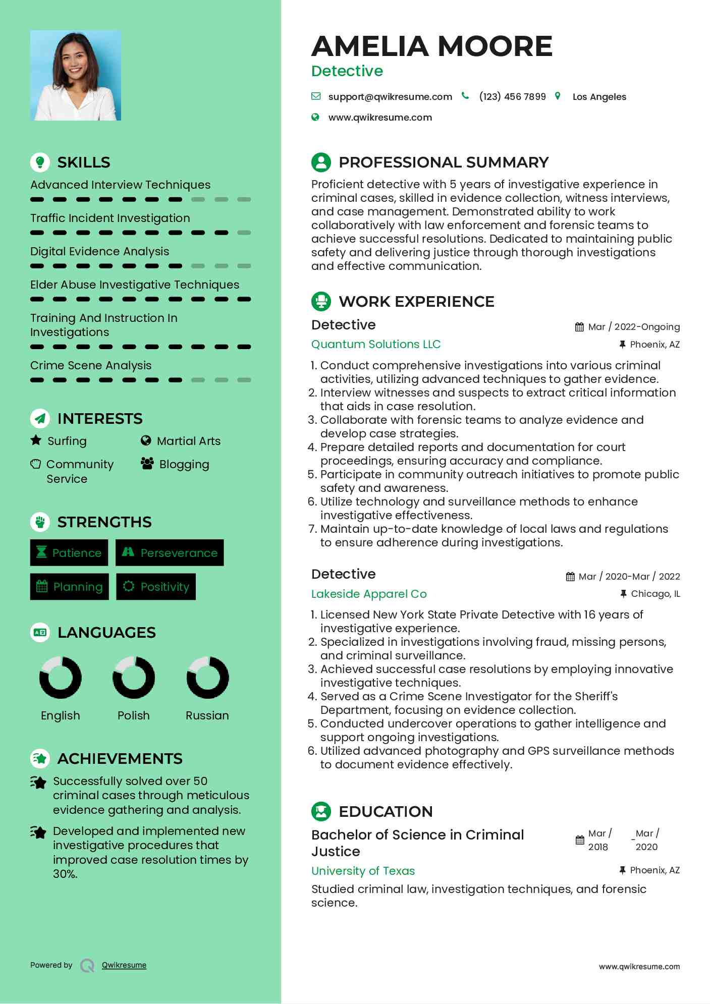 10 Detective Resume Samples amp - Detective 1569911441 Pdf 