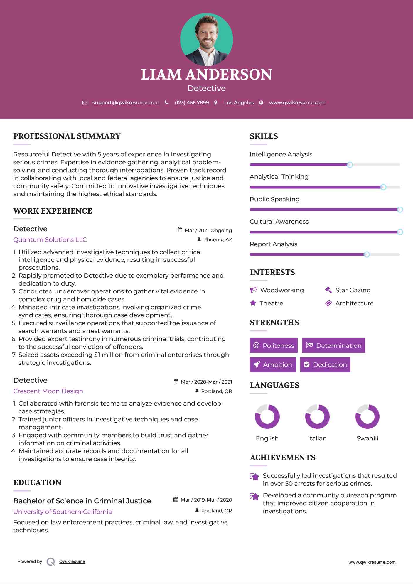 10 Detective Resume Samples amp - Detective 1569911665 Pdf 