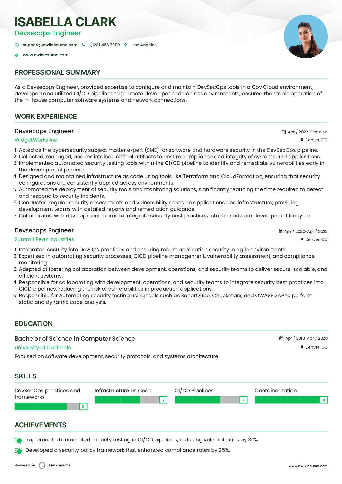 10 Devsecops Engineer Resume Samples - Devsecops Engineer 1730261742 Pdf 