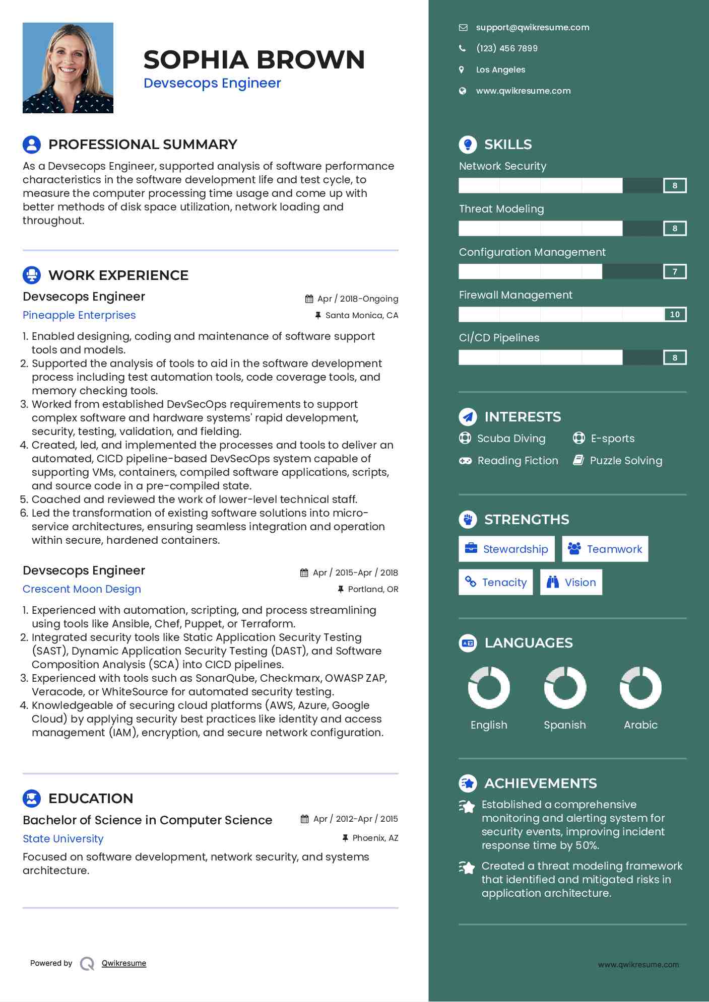 10+ Devsecops Engineer Resume Samples & Templates for 2025