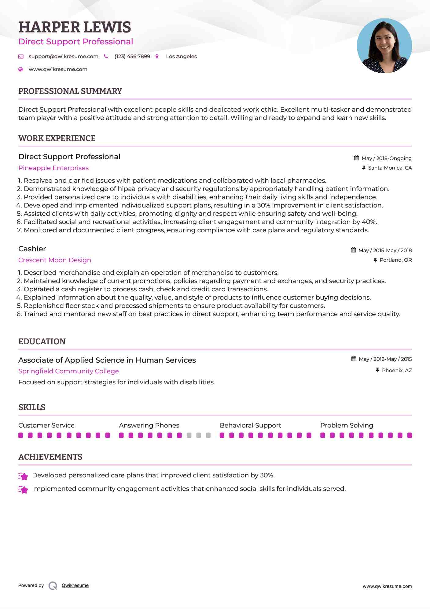 Professional Resume Guidelines