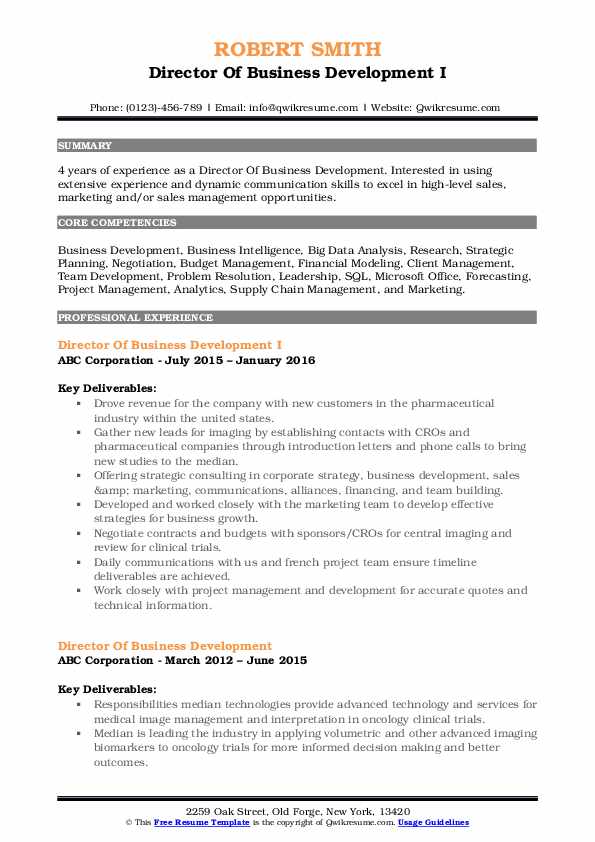 Director Of Business Development - Director Of Business Development 1564561732 Pdf 