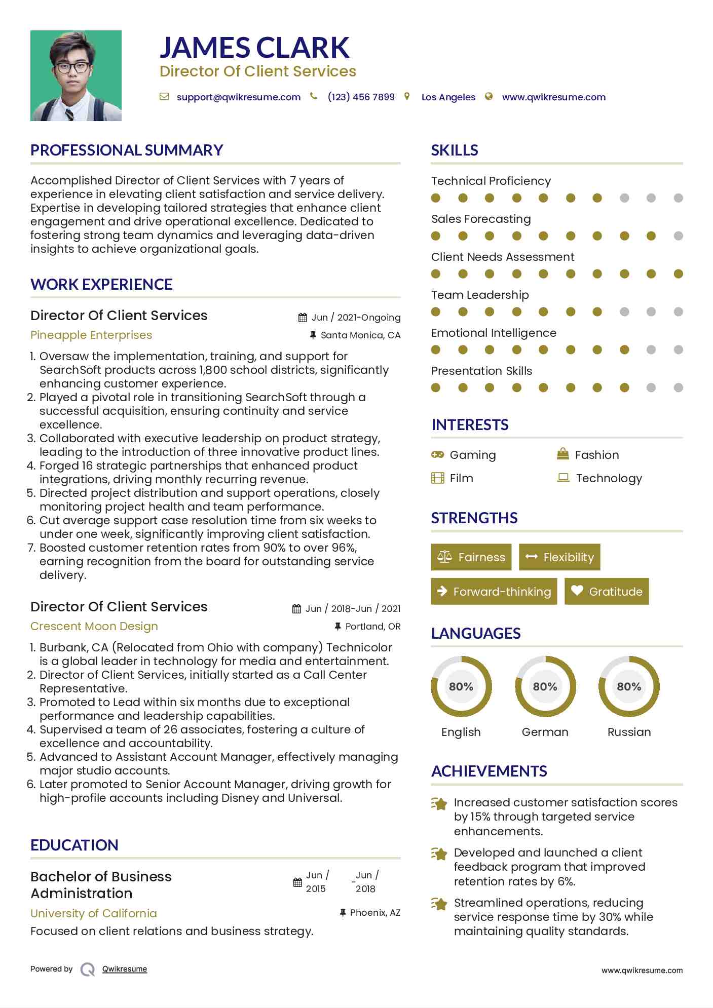 10 Director Of Client Services Resume Samples Templates For 2025