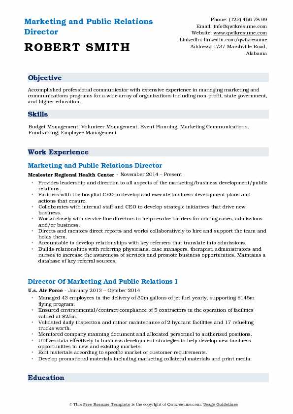 director of marketing and public relations resume samples qwikresume public relations manager resume