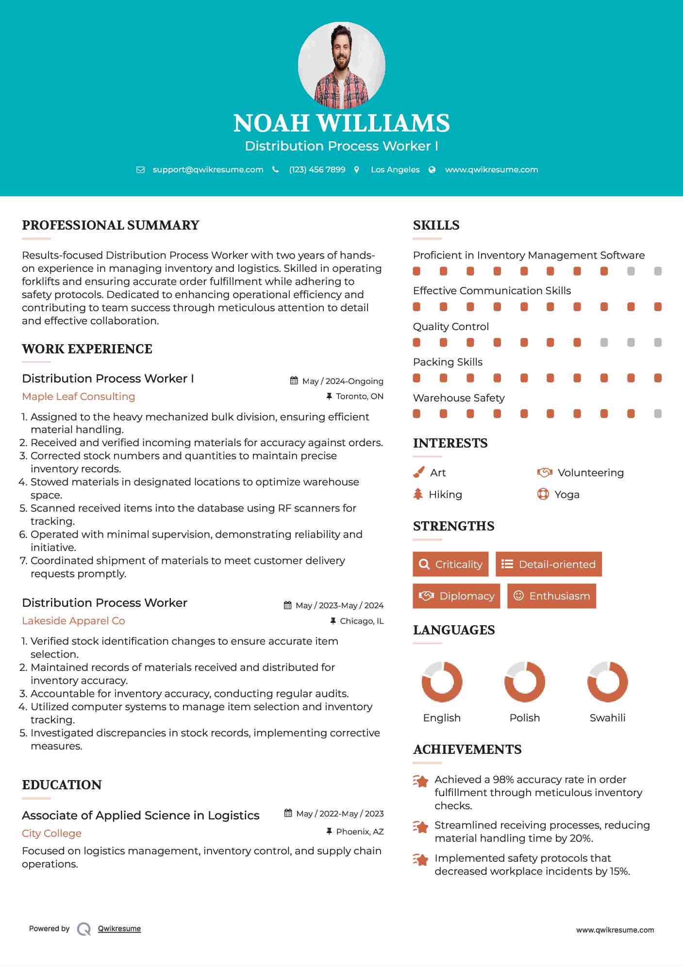 Distribution resume worker