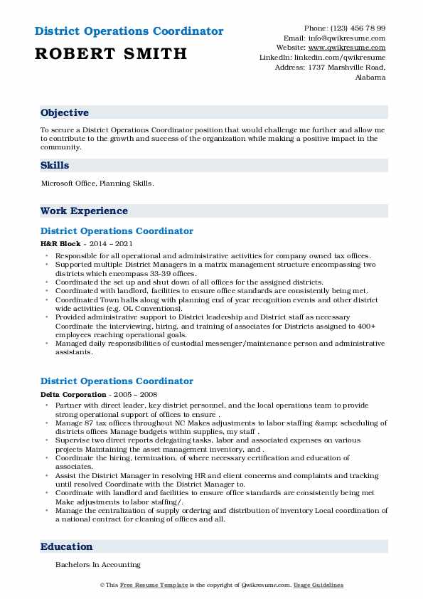 district-operations-coordinator-resume-samples-qwikresume