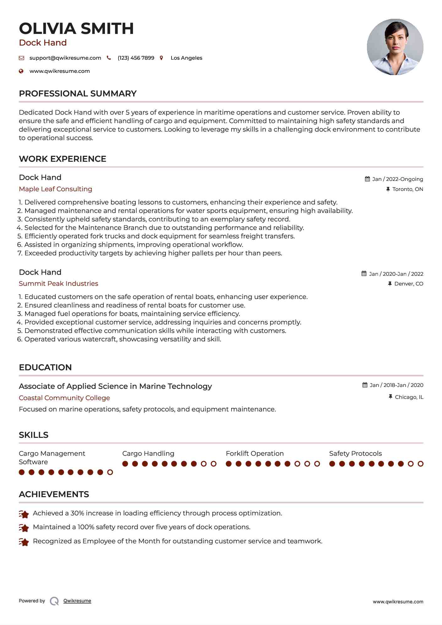 10 Dock Hand Resume Samples amp - Dock Hand 1582979394 Pdf