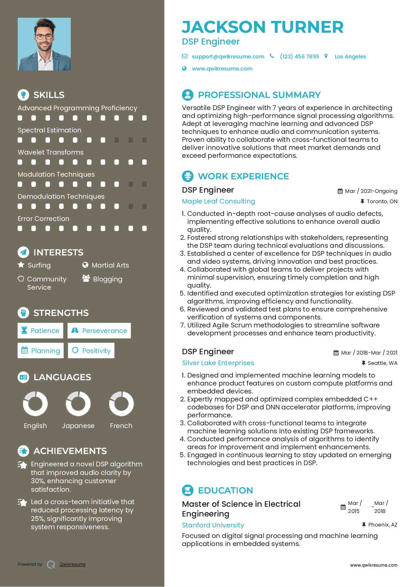 DSP Engineer Resume Model