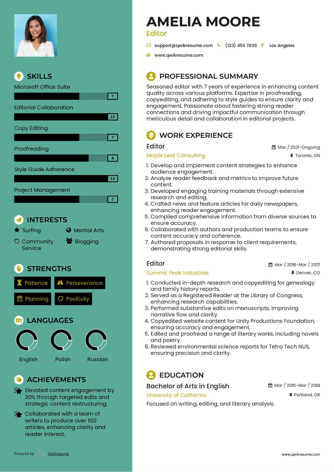 10+ Editor Resume Samples & Templates for 2025