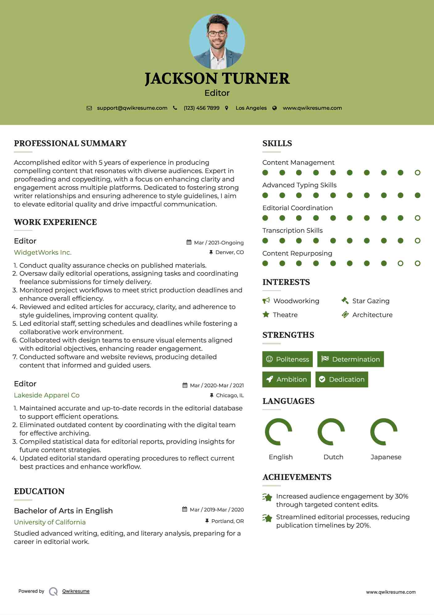 10+ Editor Resume Samples & Templates for 2025