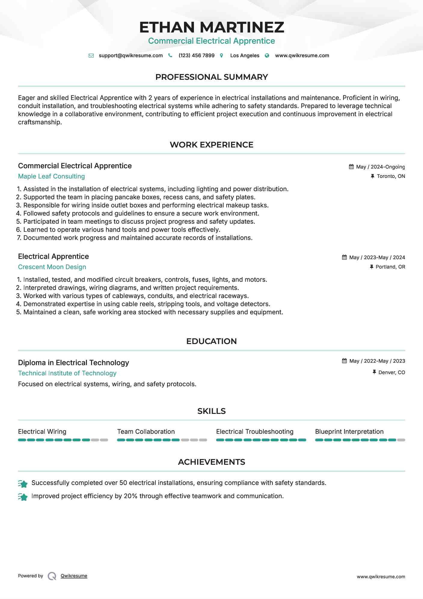Electrical Apprentice Resume Samples - Electrical Apprentice 1554974307 Pdf 