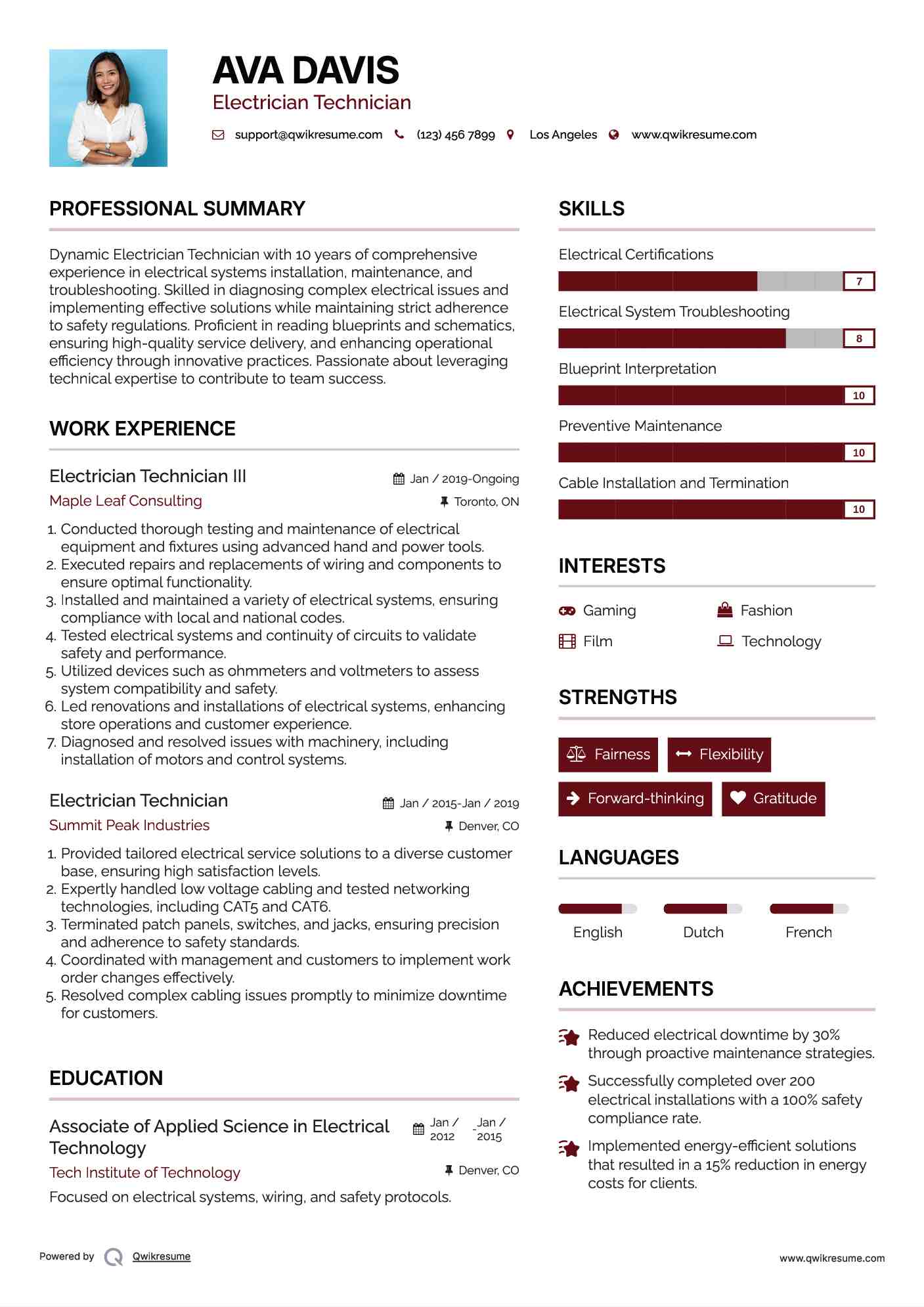 10 Electrician Technician Resume - Electrician Technician 1586606238 Pdf 