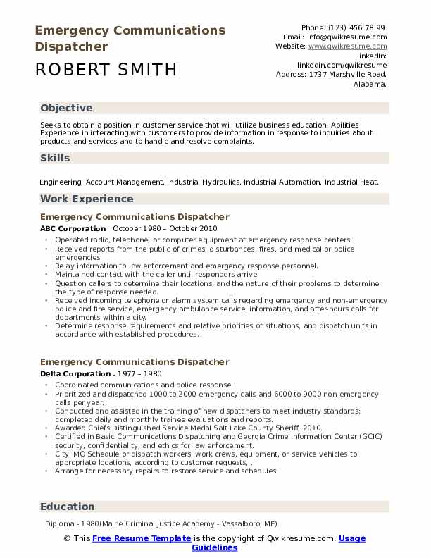 Emergency Communications Dispatcher - Emergency Communications Dispatcher 1608563998 Pdf 