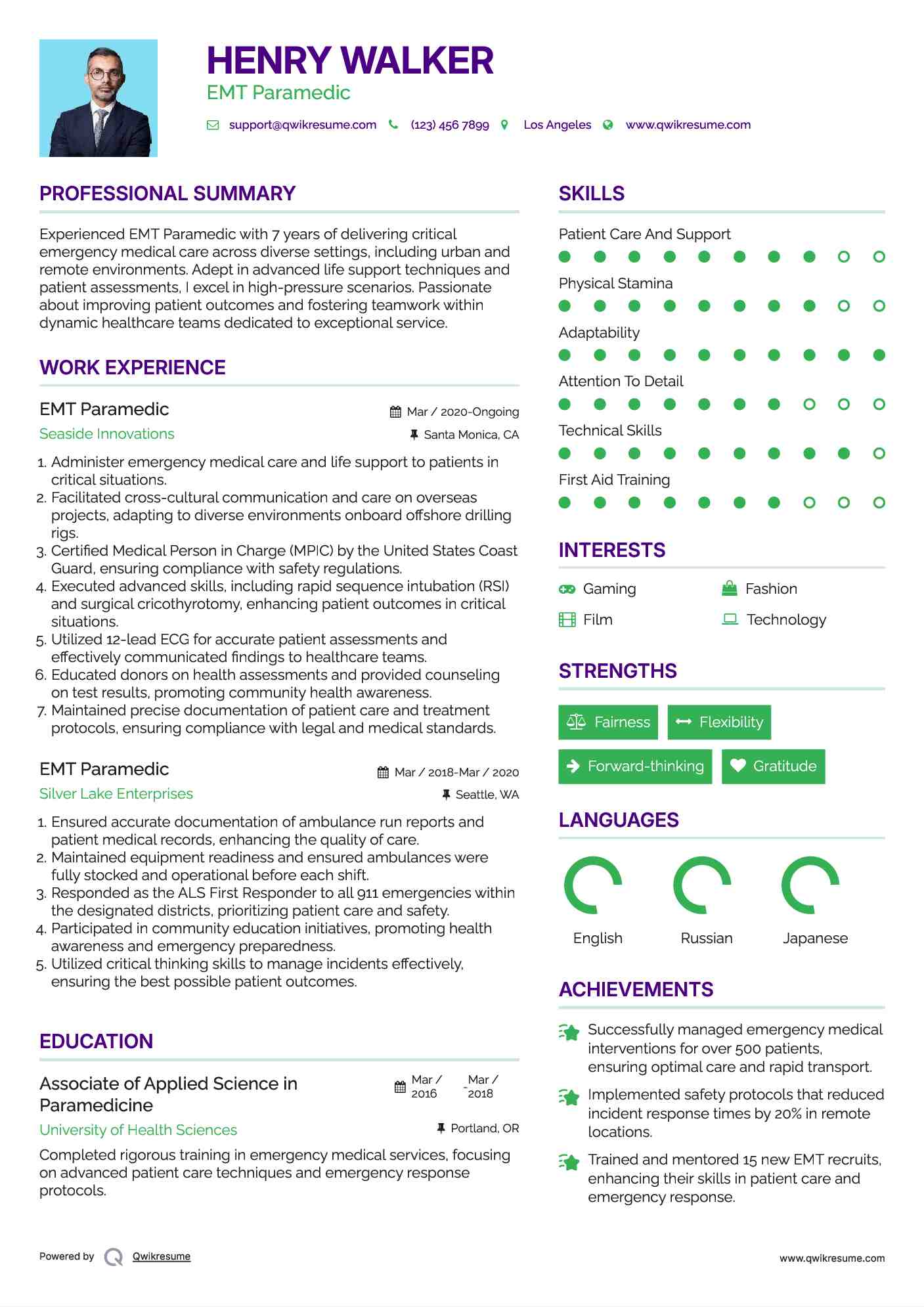 10 EMT Paramedic Resume Samples - Emt Paramedic 1657865676 Pdf