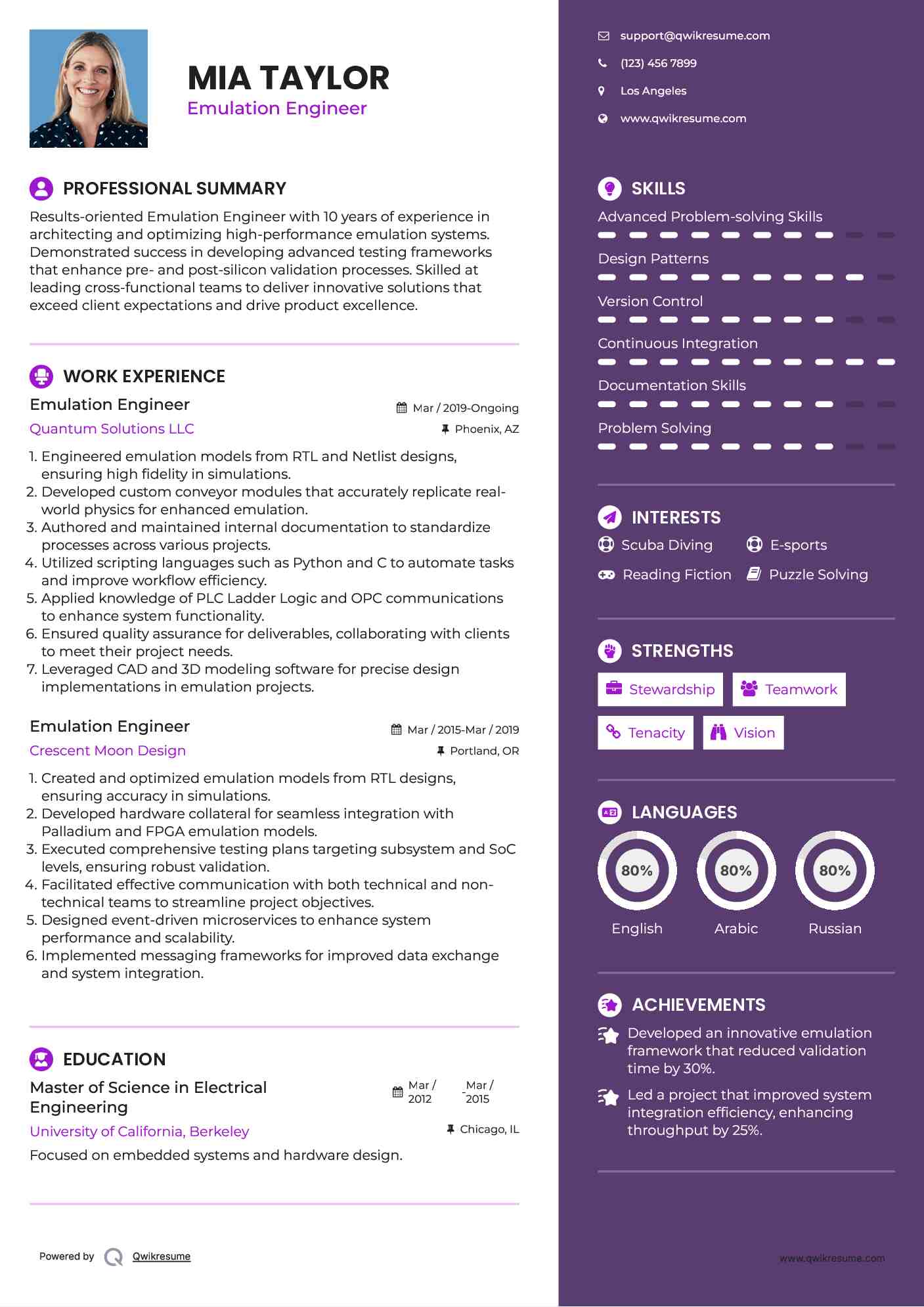 Emulation Engineer Resume Format