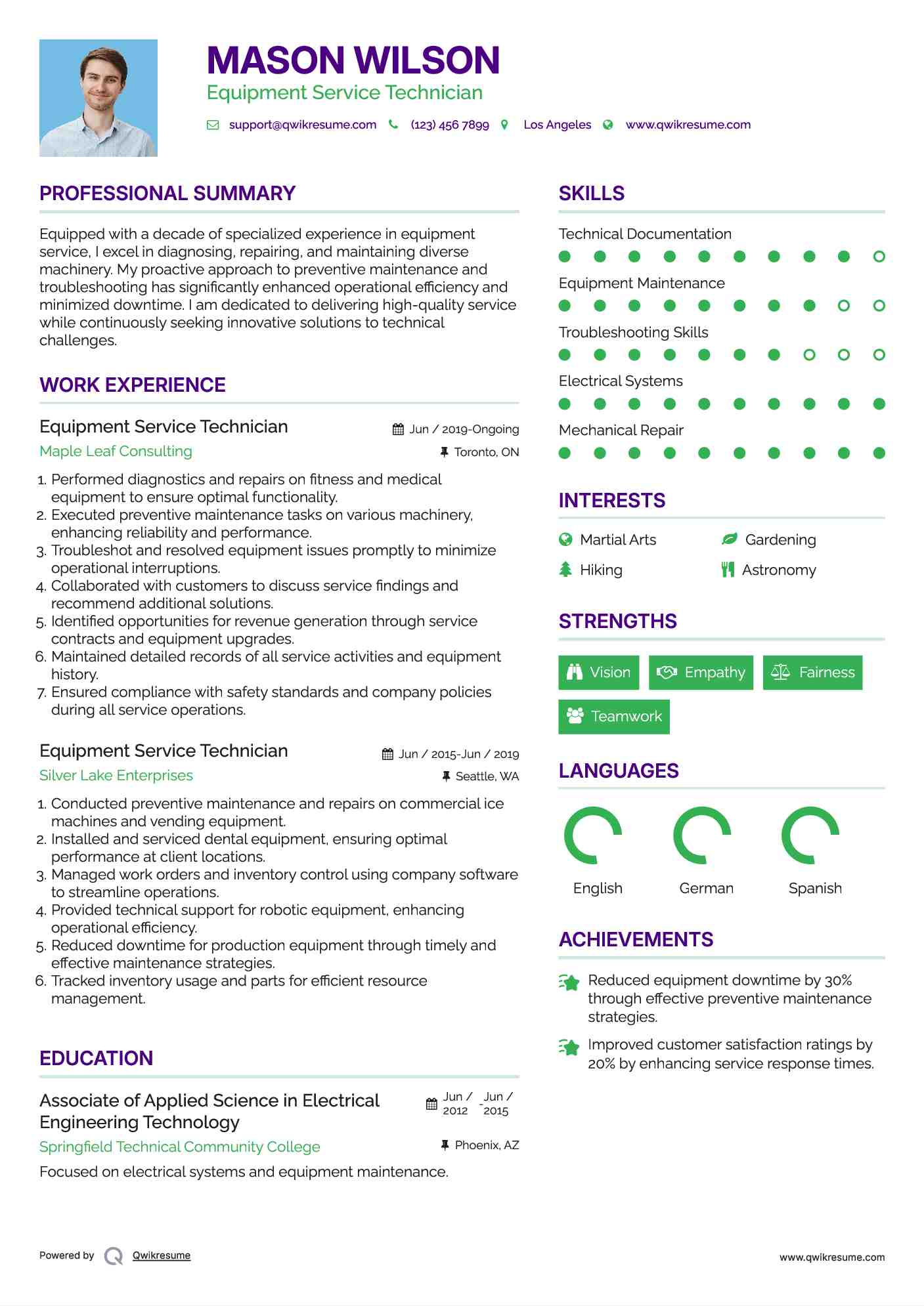 Medical Equipment Service Technician Job Description